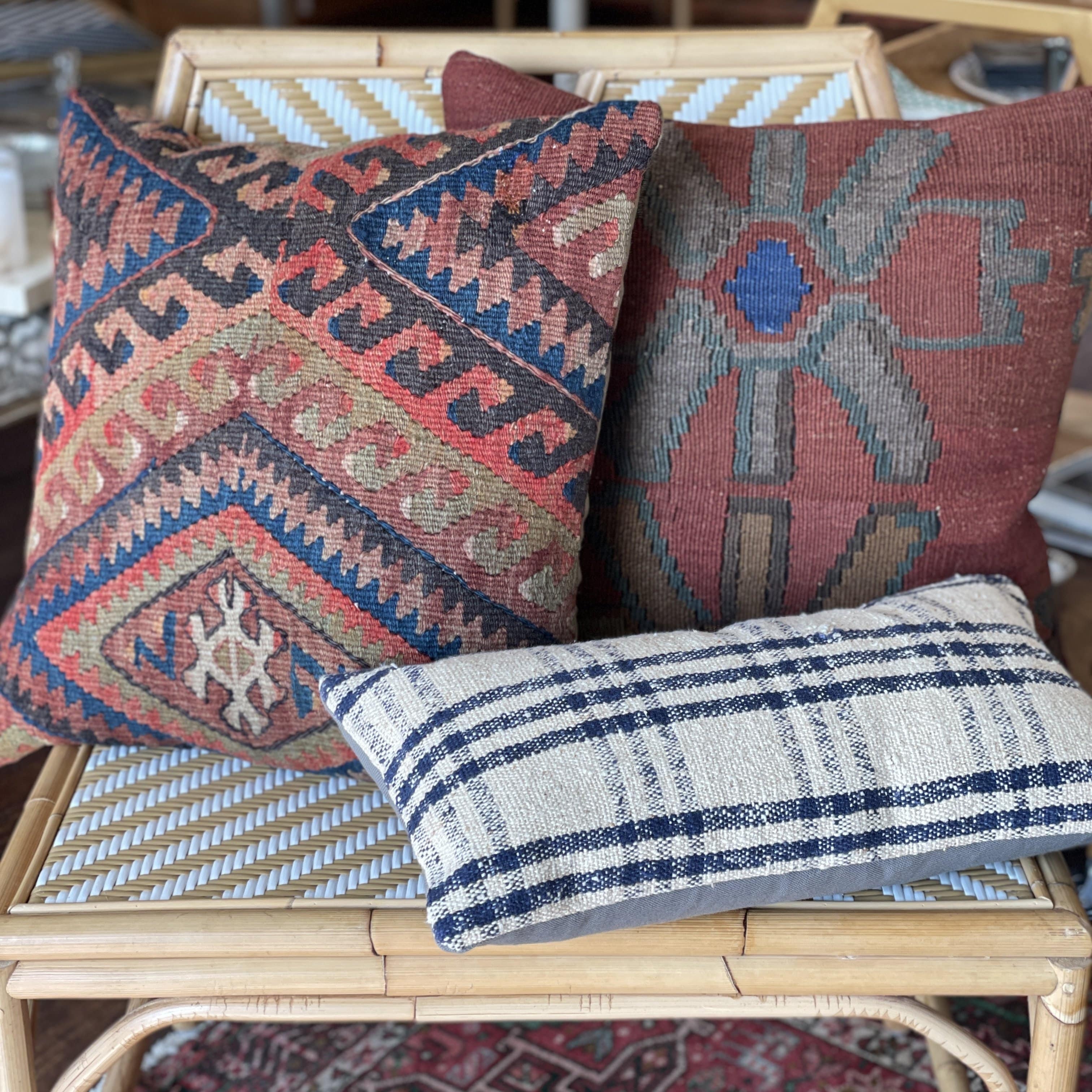Aztec Rise Vintage Kilim Pillow - PORCH