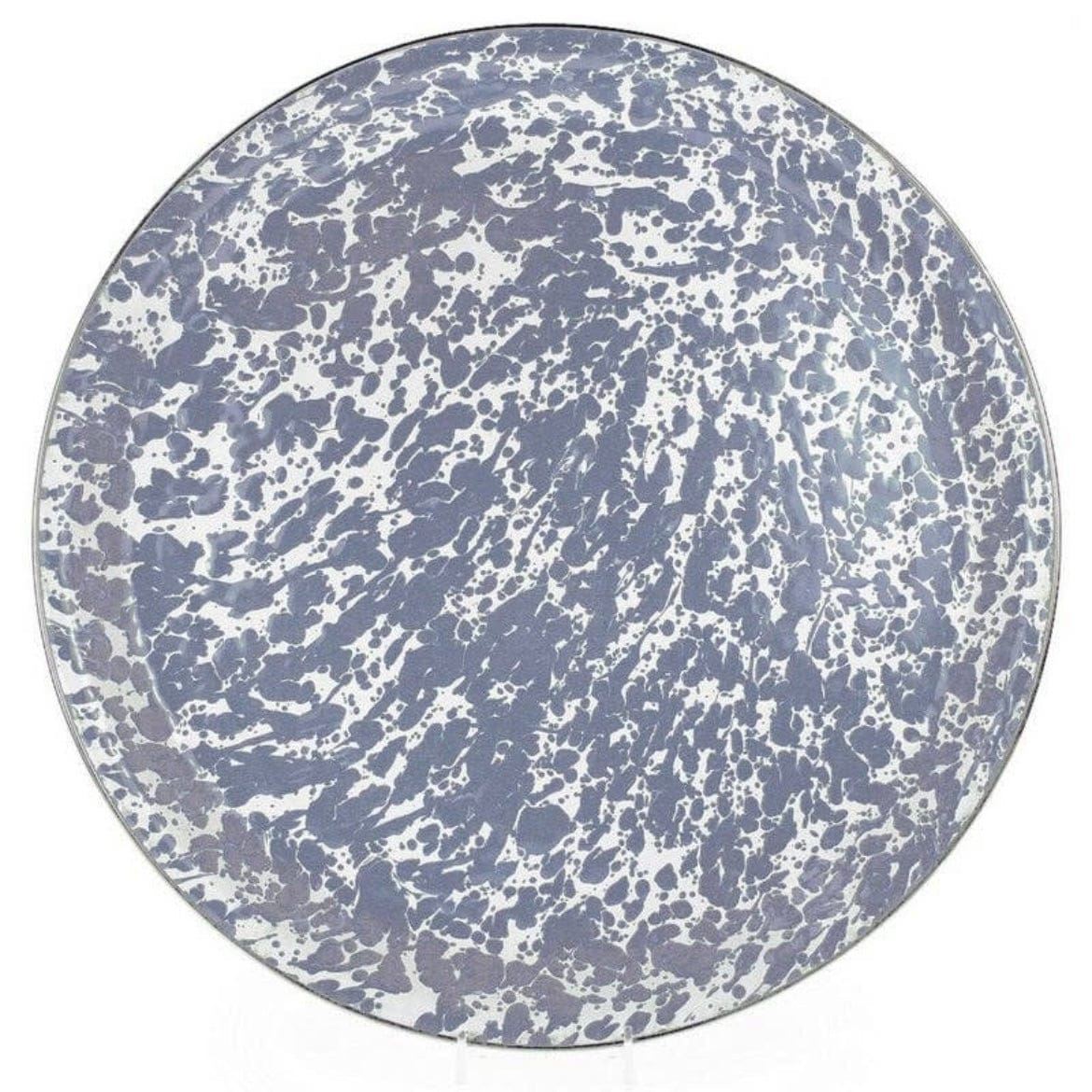 Gray / Large Splatterware Round Tray  - Large - PORCH