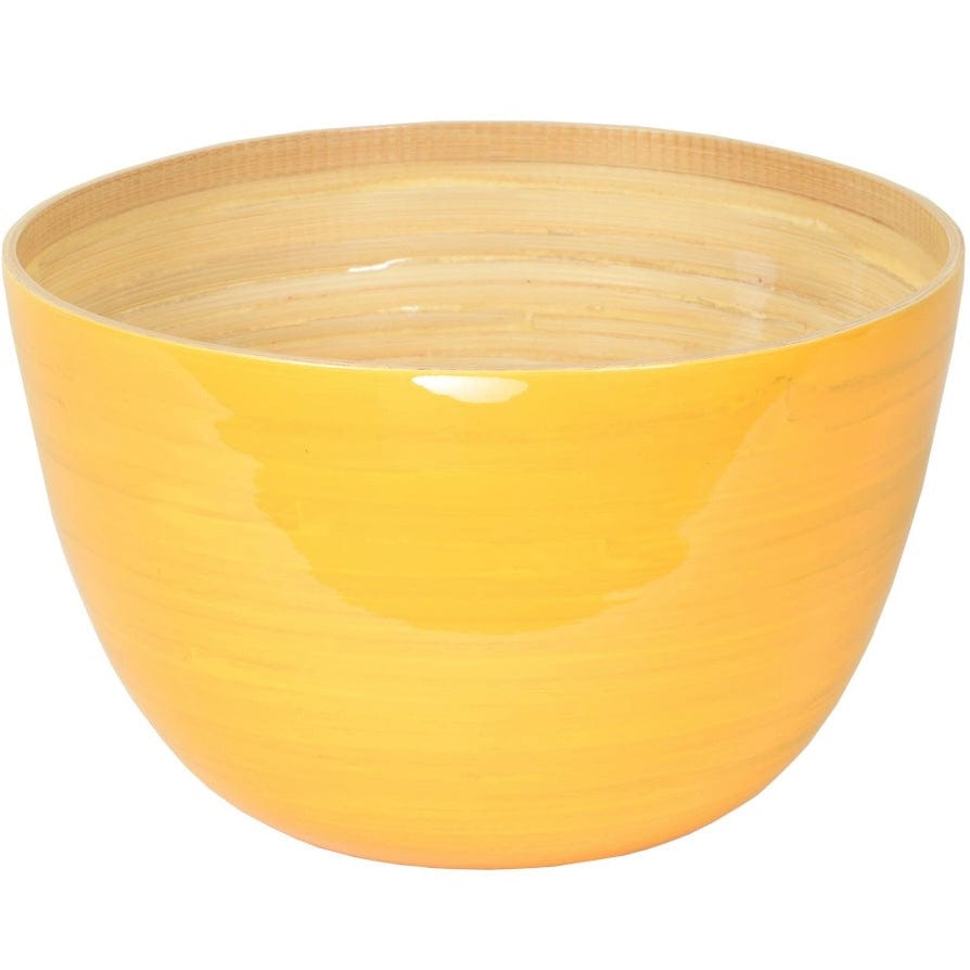 Yellow Tall Bamboo Serving Bowl - PORCH