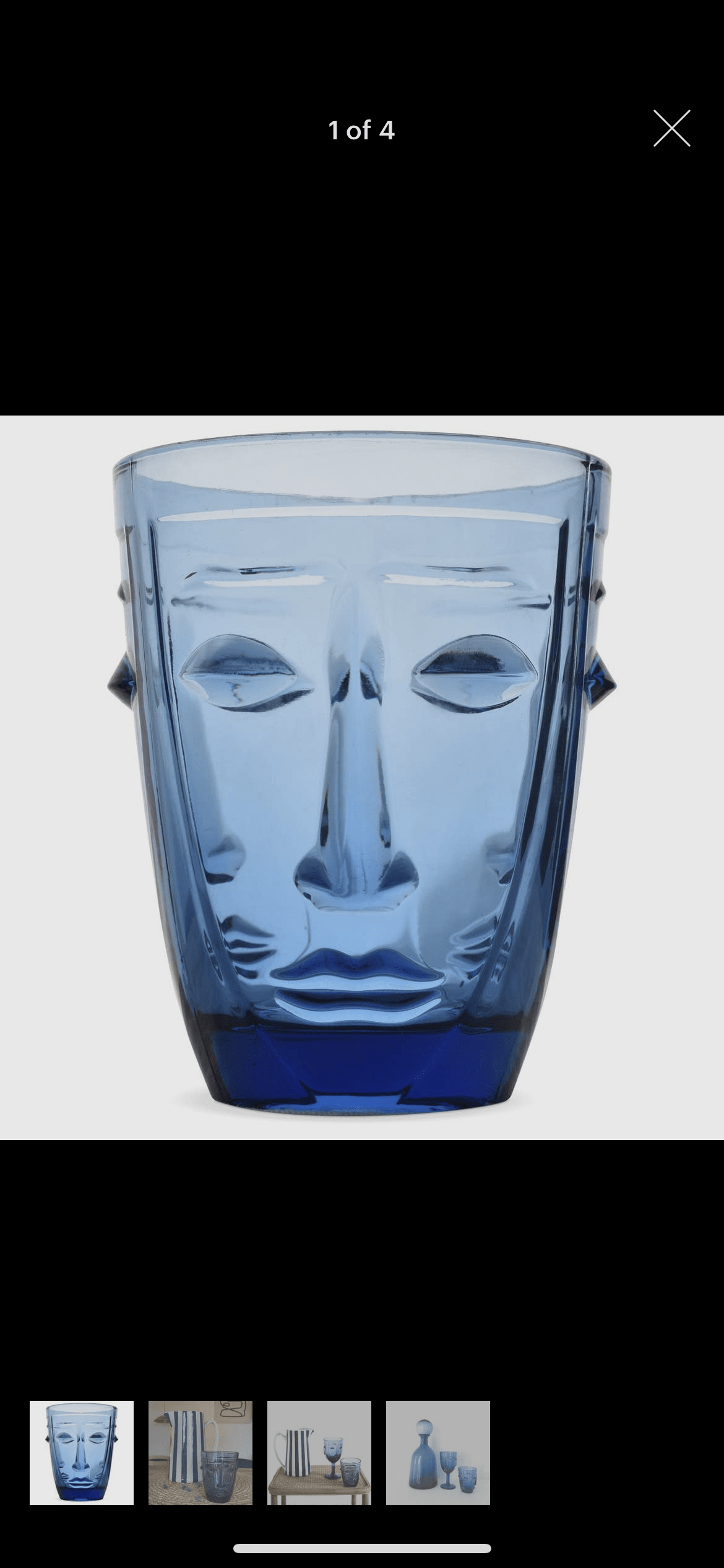 Tumbler Blue Face Glass - PORCH