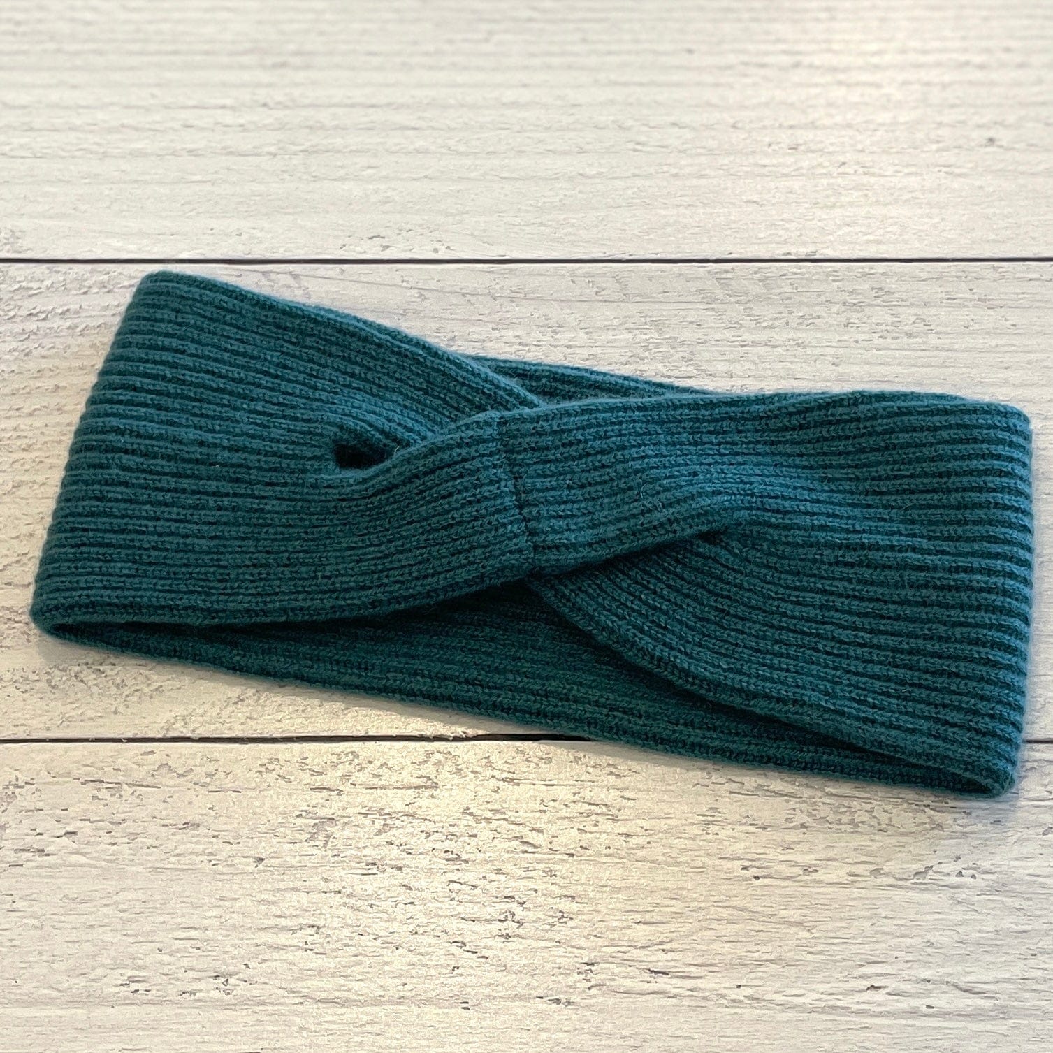 Sea Shadow Cashmere Ribbed Ear Warmers - PORCH