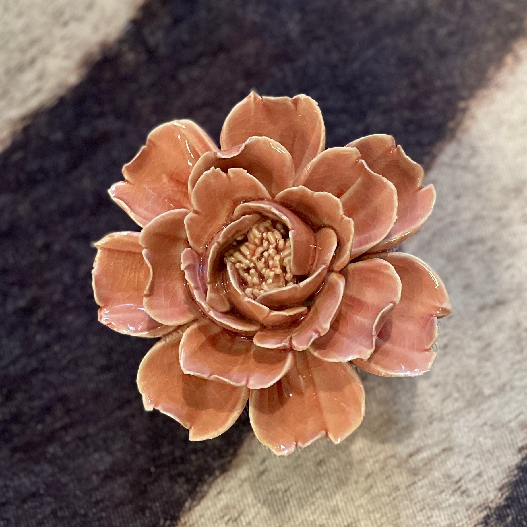 Pink Rose Ceramic Flower - PORCH