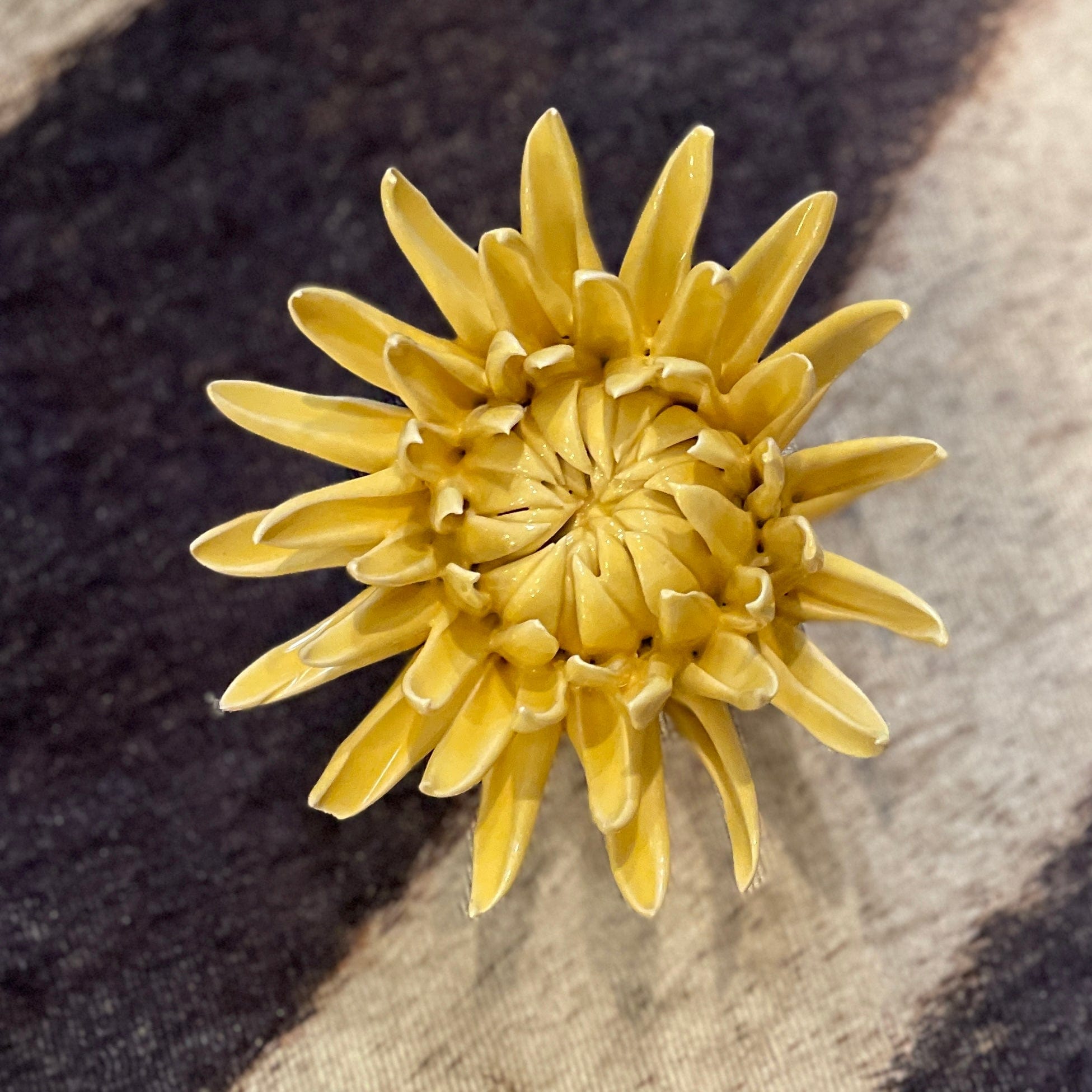 Yellow Mum Ceramic Flower - PORCH