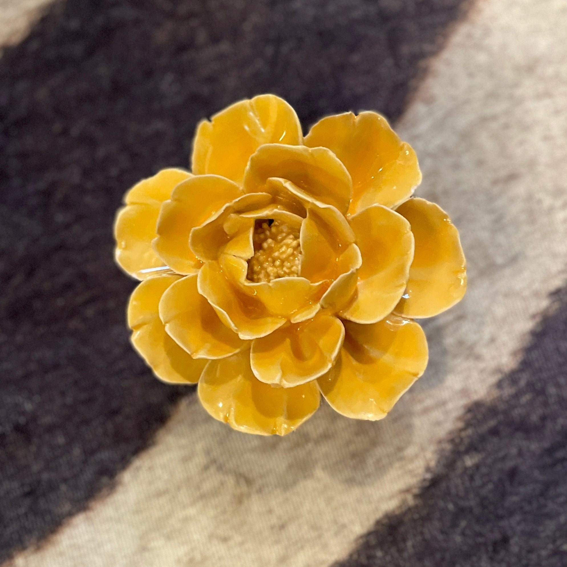 Yellow Rose Ceramic Flower - PORCH