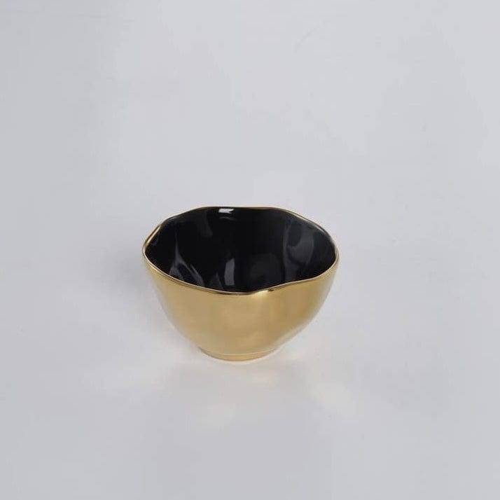Eclipse/Gold Porcelain Snack Bowl - PORCH