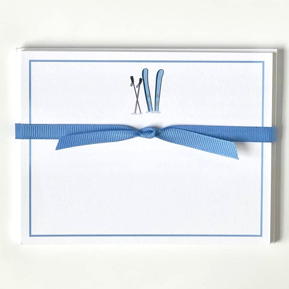 Skis Flat Note Cards - Set of 10 - PORCH