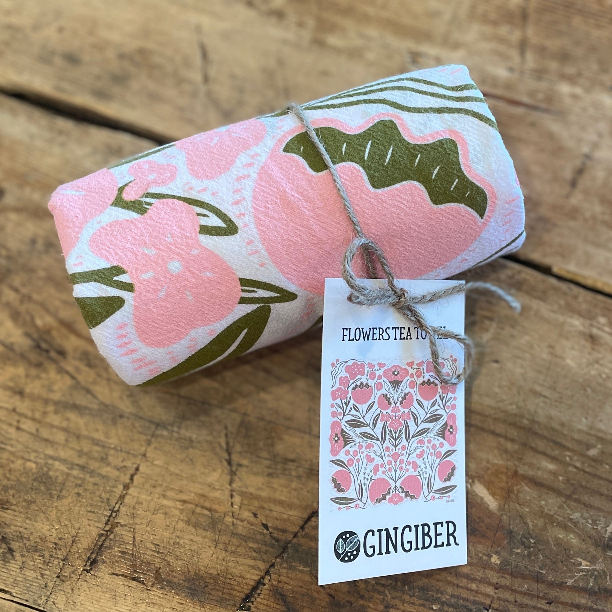 Flower Gingiber Tea Towel - PORCH