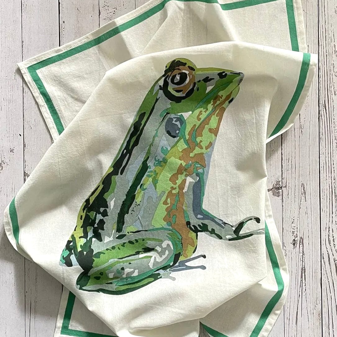 Frog Mahogany Flour Sack Tea Towel - Set of 2 - PORCH