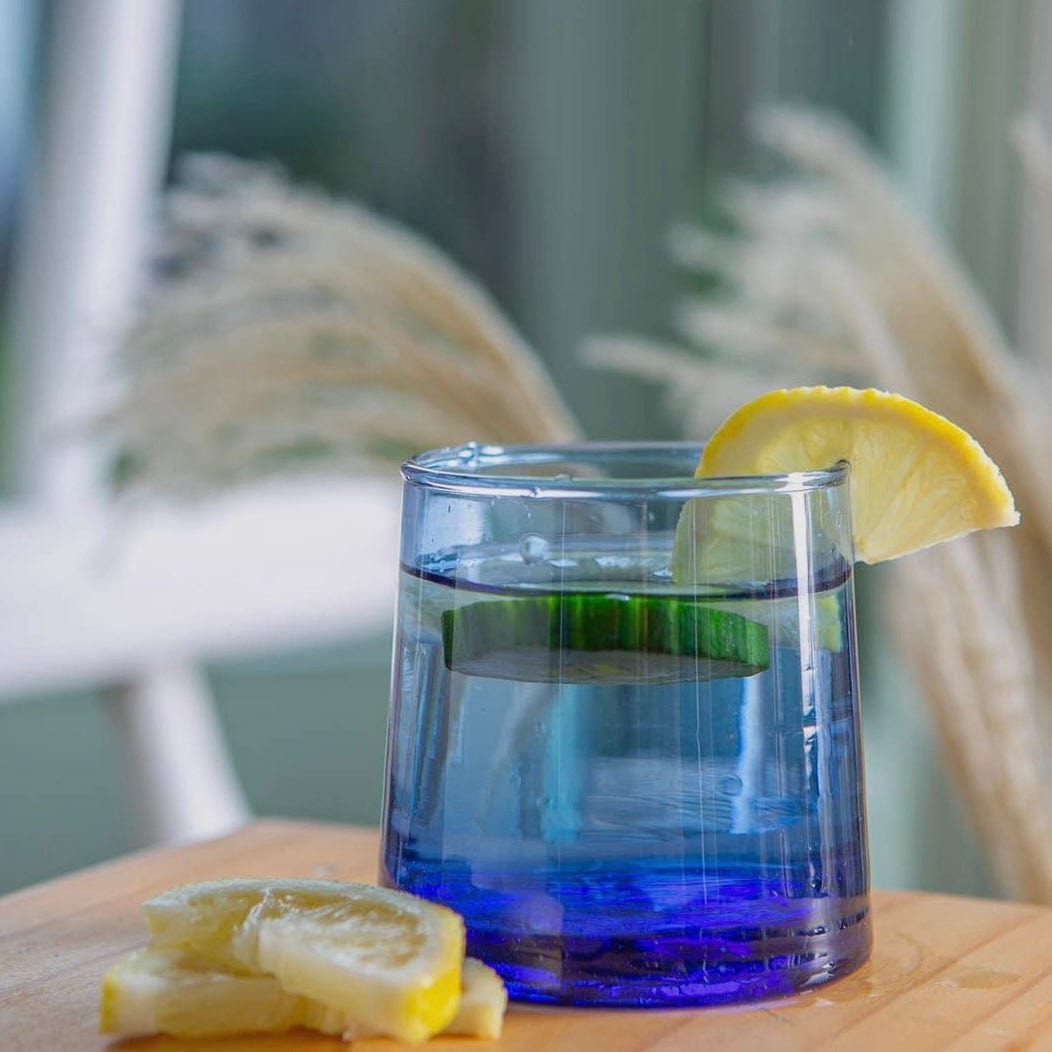 Blue Merzouga Recycled Glass Tumbler - PORCH