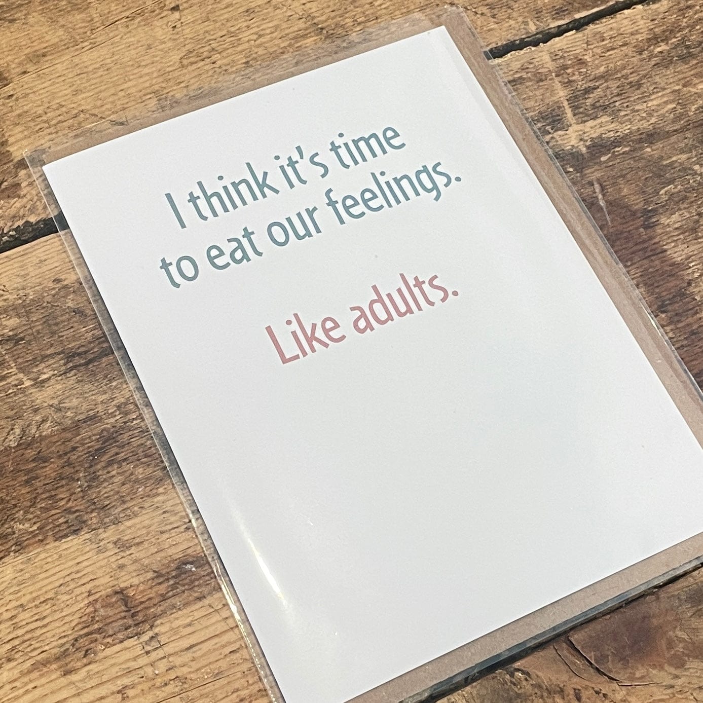 Eat Feelings Modern Wit Greeting Card - PORCH