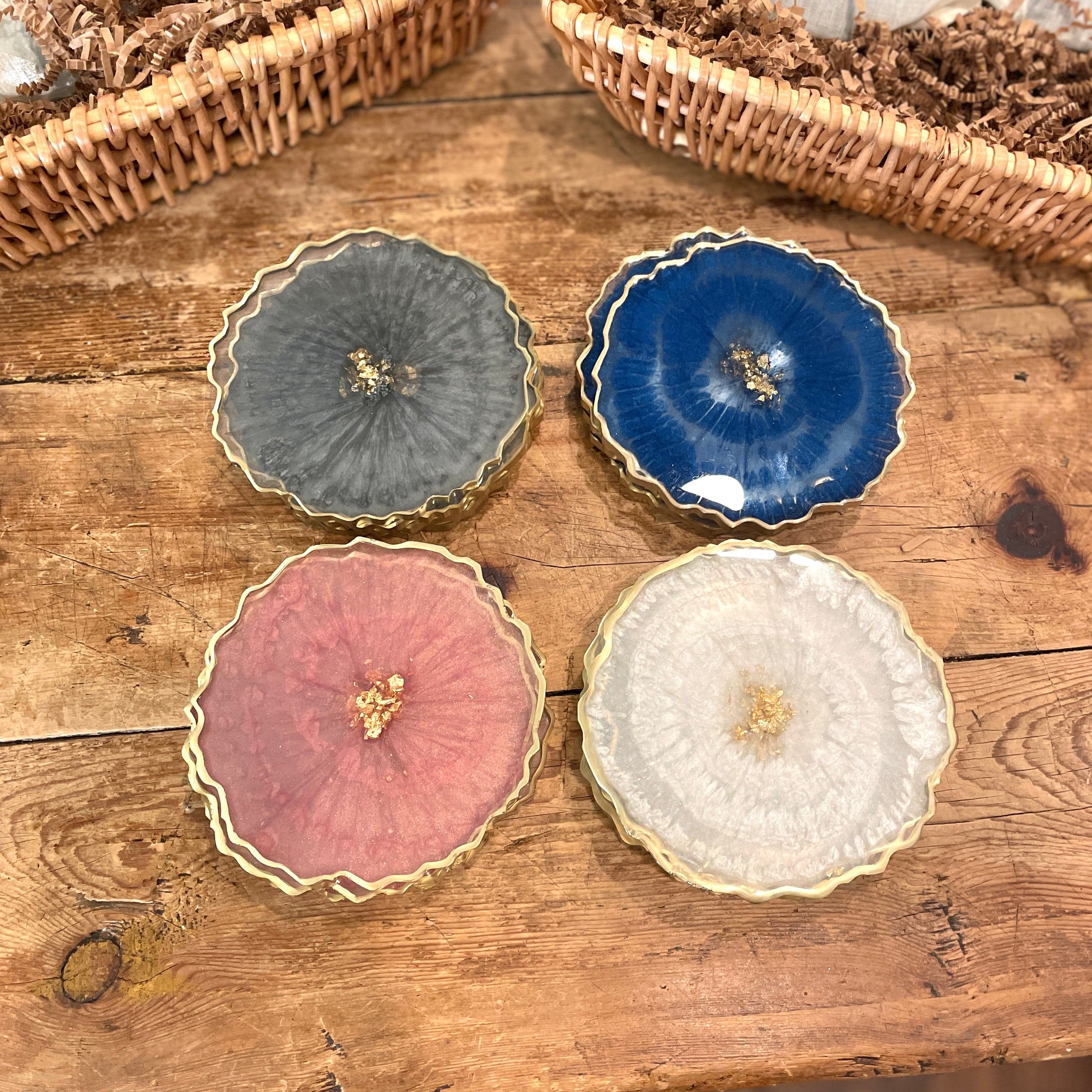 Resin "Geode" Coasters - Set of 4 - PORCH
