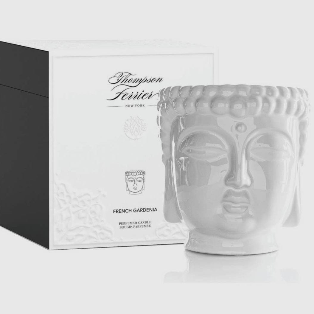 White/French Gardenia Thompson Ferrier Buddha Head Candle - PORCH