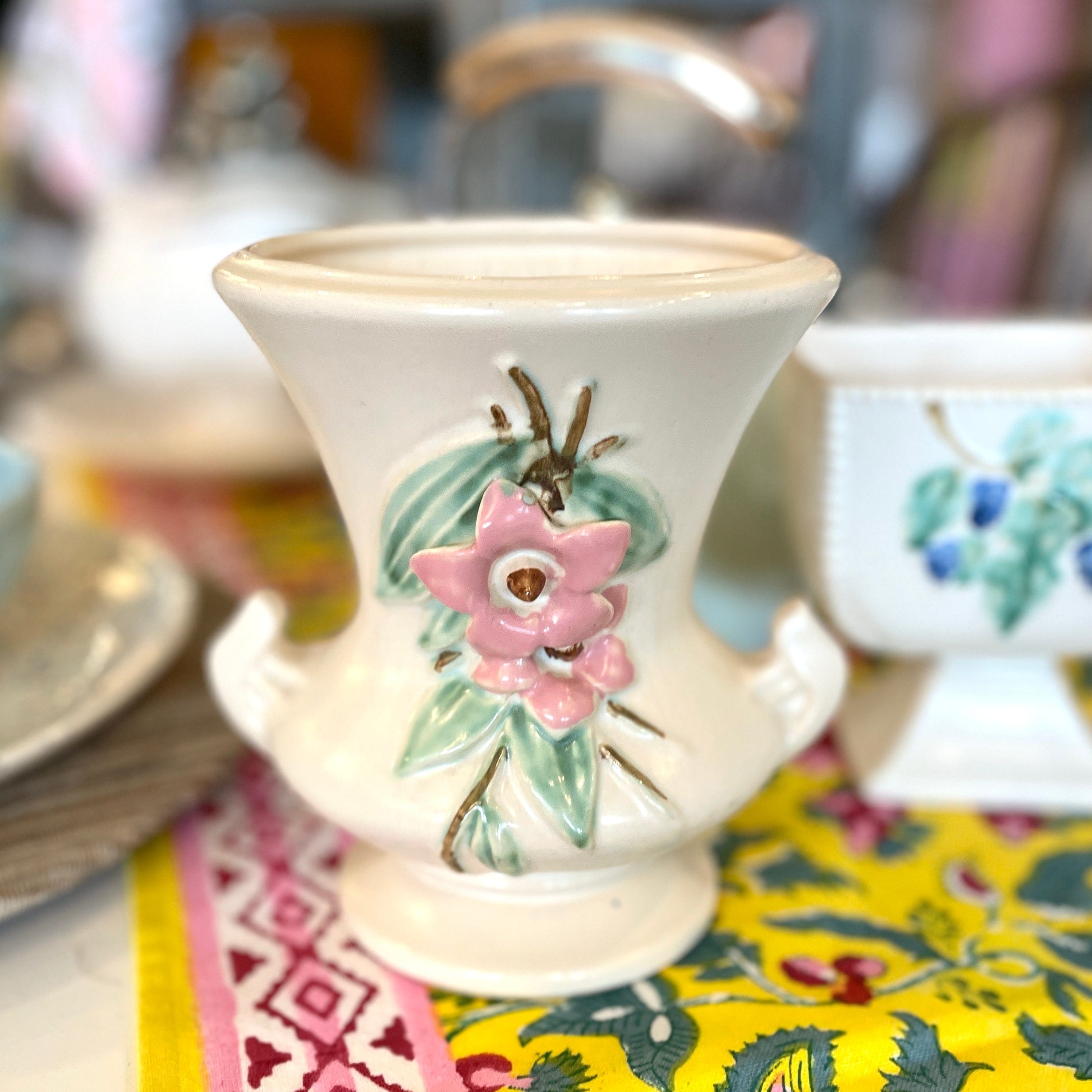 Vintage McCoy "Blossom Time" Footed Vase - PORCH