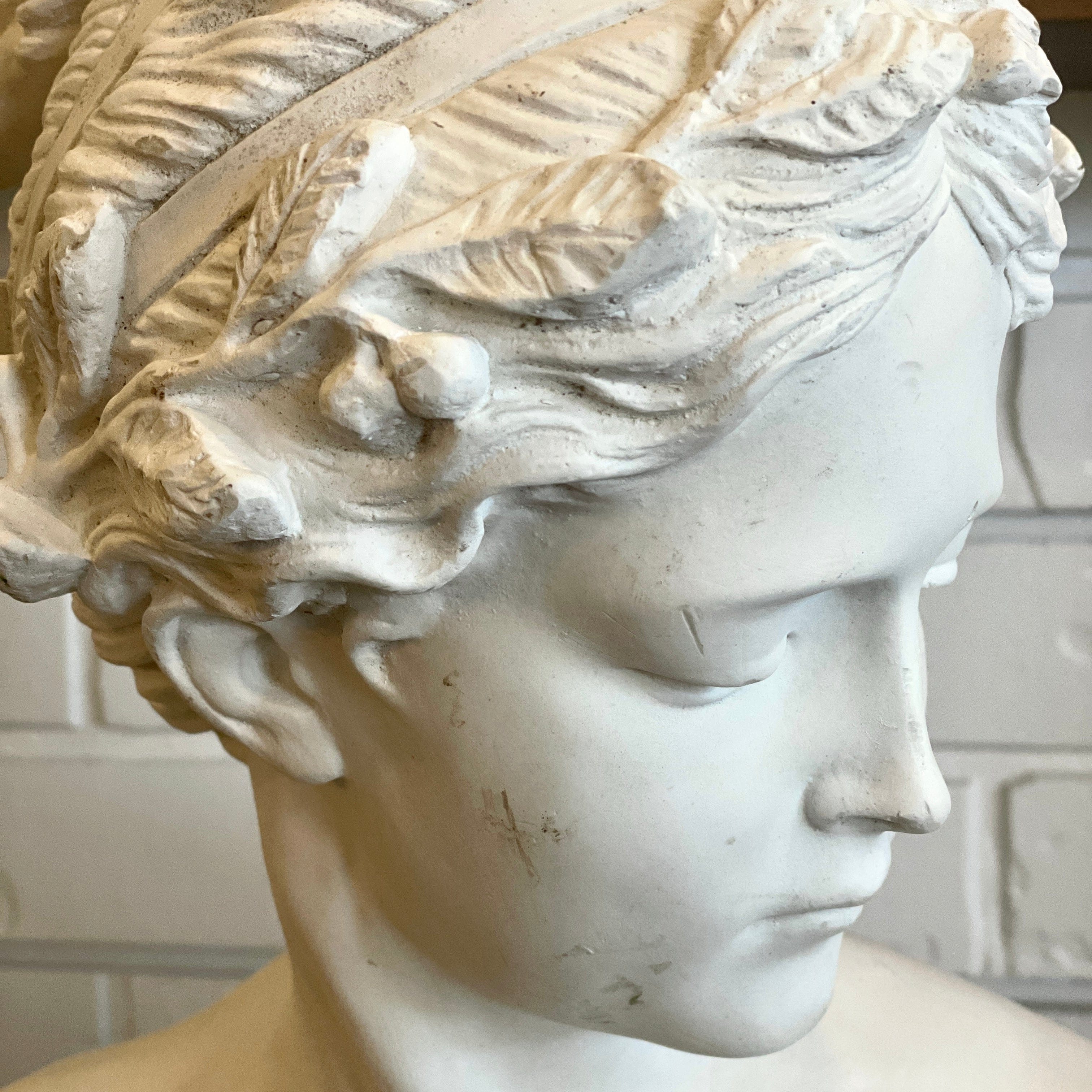 Vintage Plaster Bust - Female in Profile
