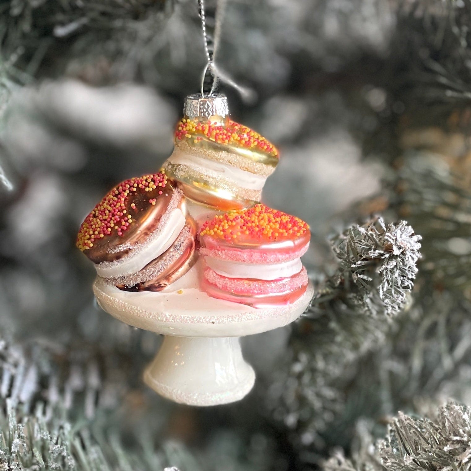 Macarons Vintage-Style Glass Holiday Ornament - PORCH