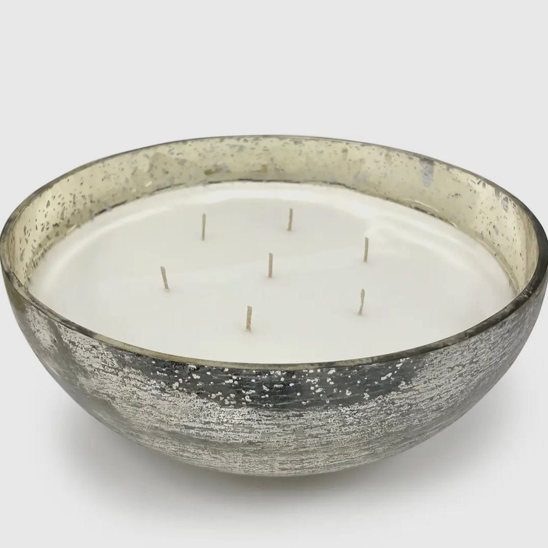 Welcome Home Mercury Glass Candle Bowl - PORCH