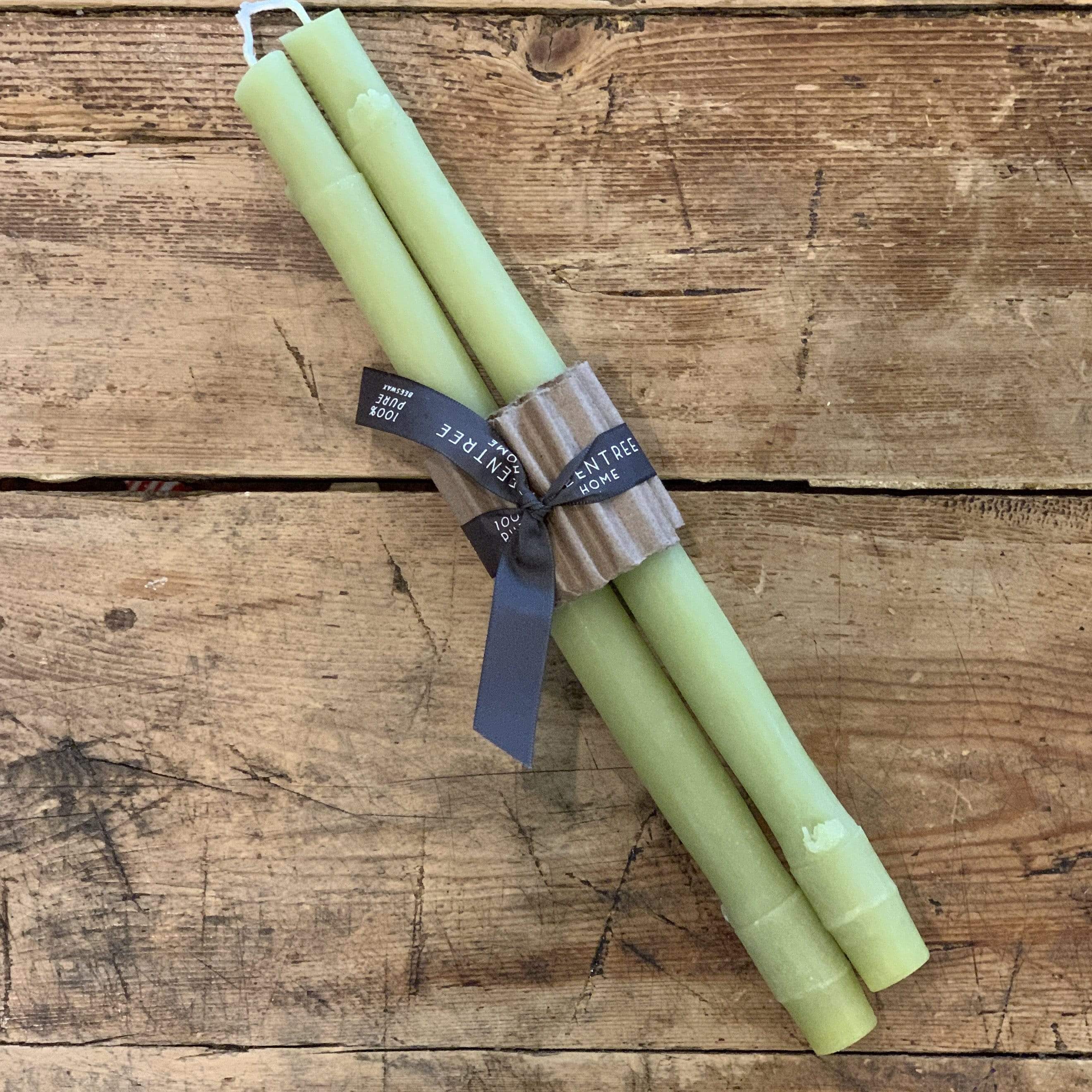 Bamboo 12" Big Island Bamboo Beeswax Taper Candles - PORCH
