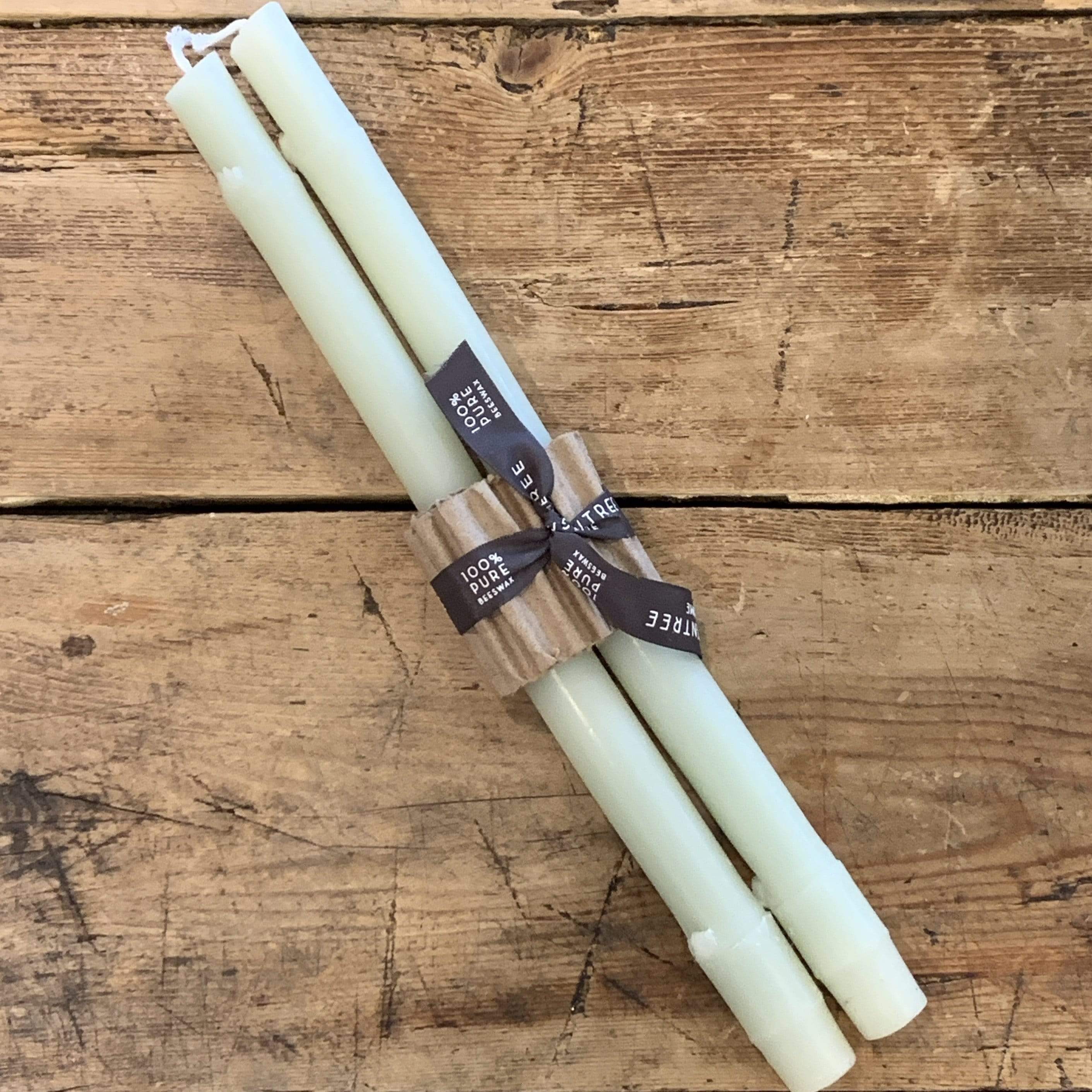 Celadon 12" Big Island Bamboo Beeswax Taper Candles - PORCH