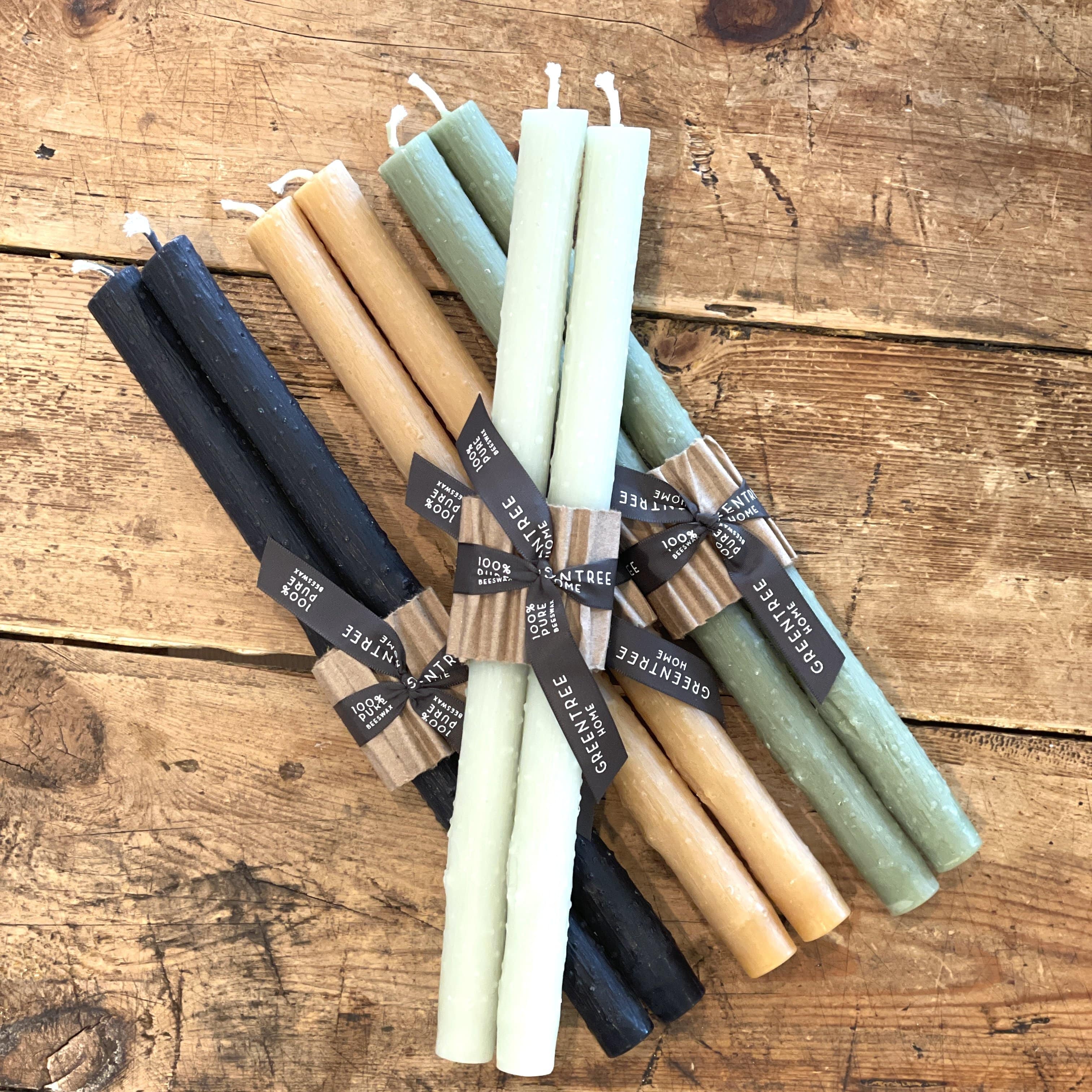 12" Twig Beeswax Taper Candles - PORCH