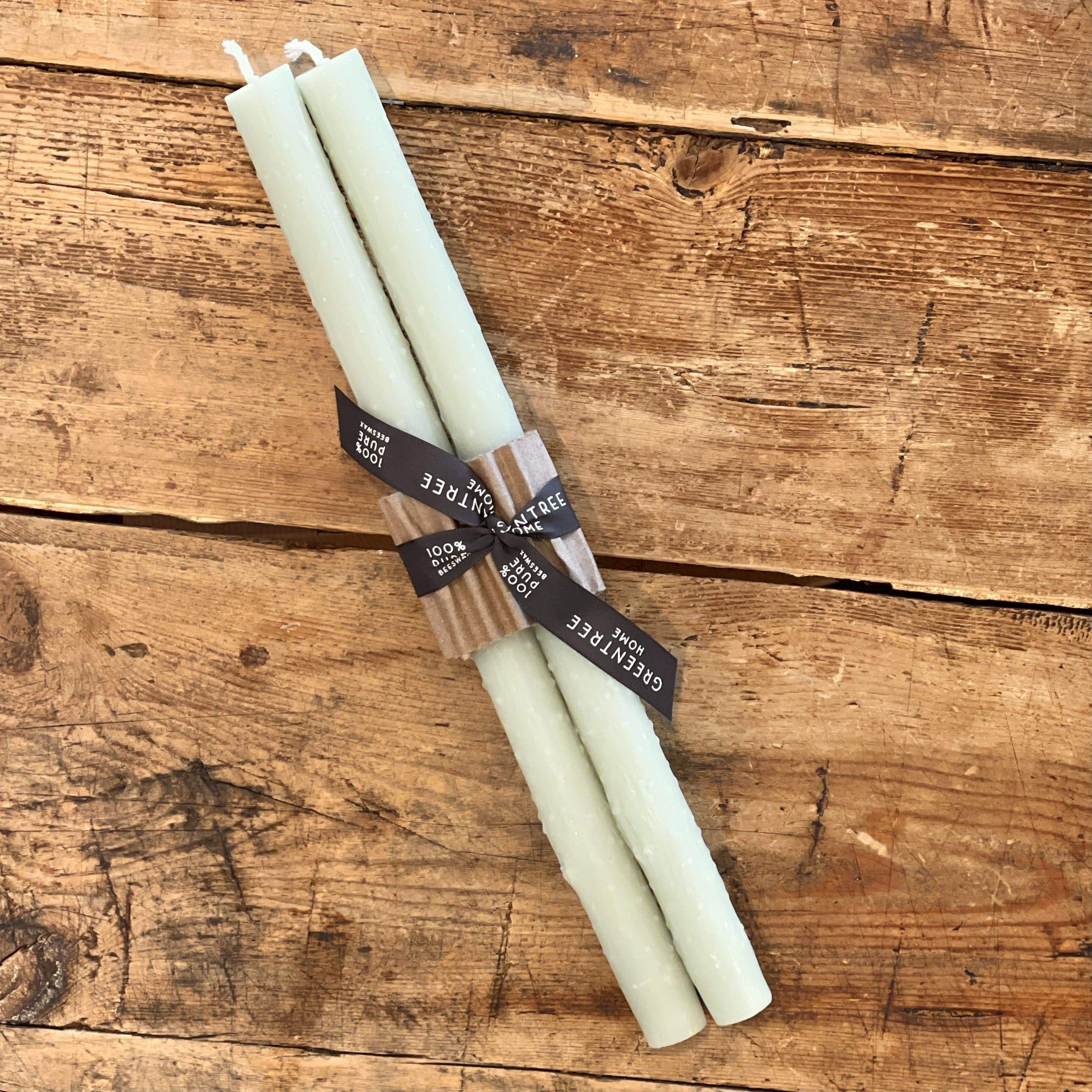 Celadon 12" Twig Beeswax Taper Candles - PORCH