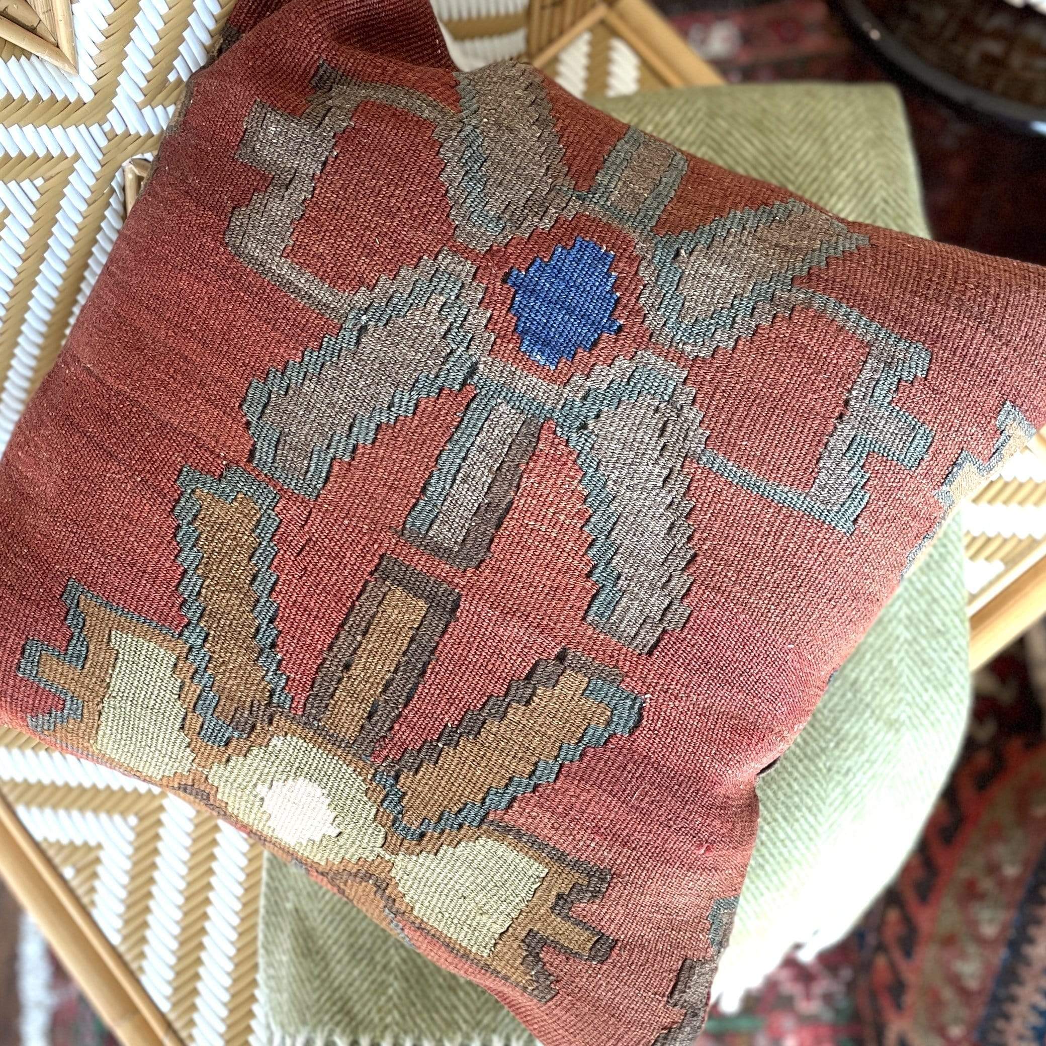Aztec Rise Vintage Kilim Pillow - PORCH