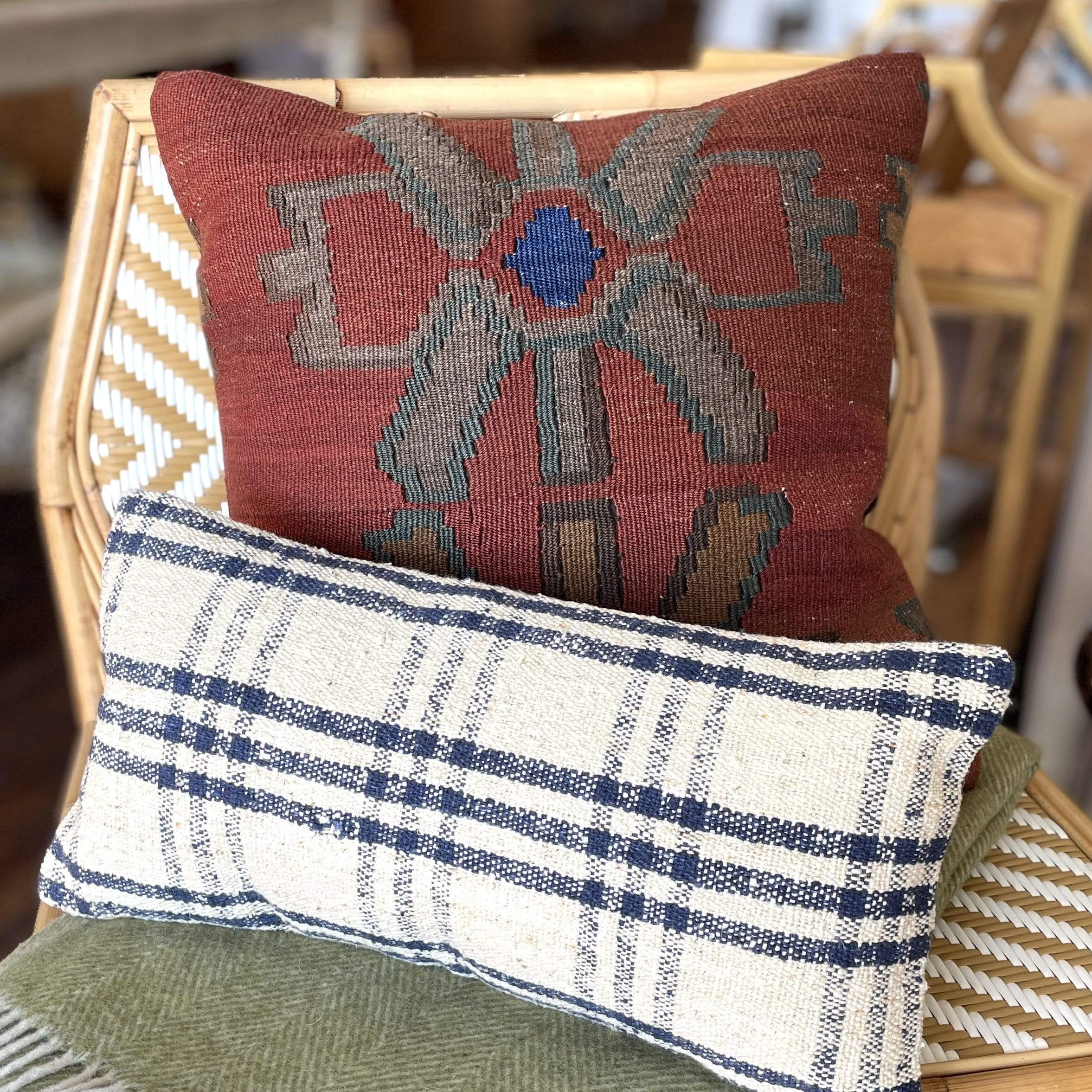 Aztec Linen Cotton Canvas Pillow