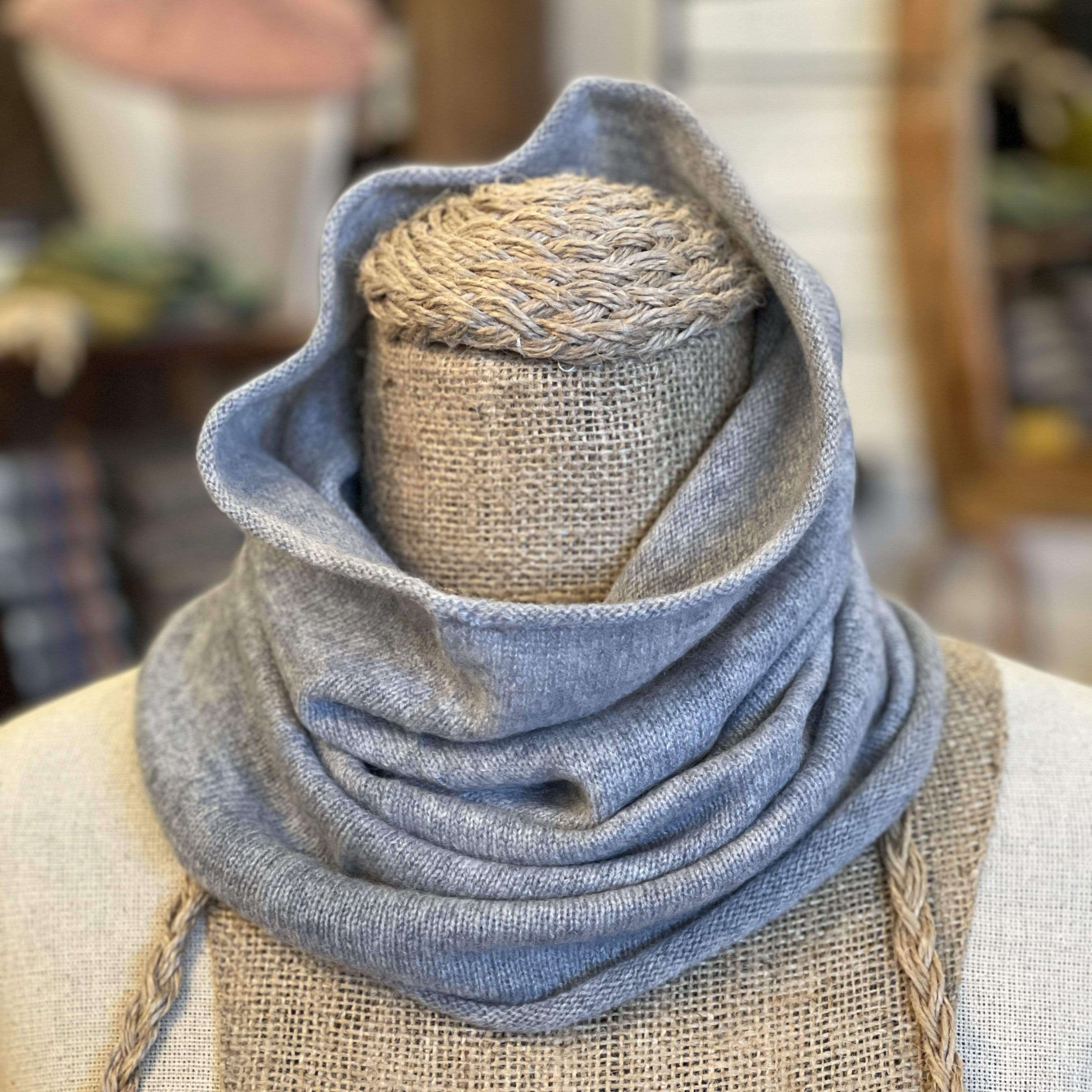 Felt Gray Cashmere Featherweight Snood - Solid - PORCH