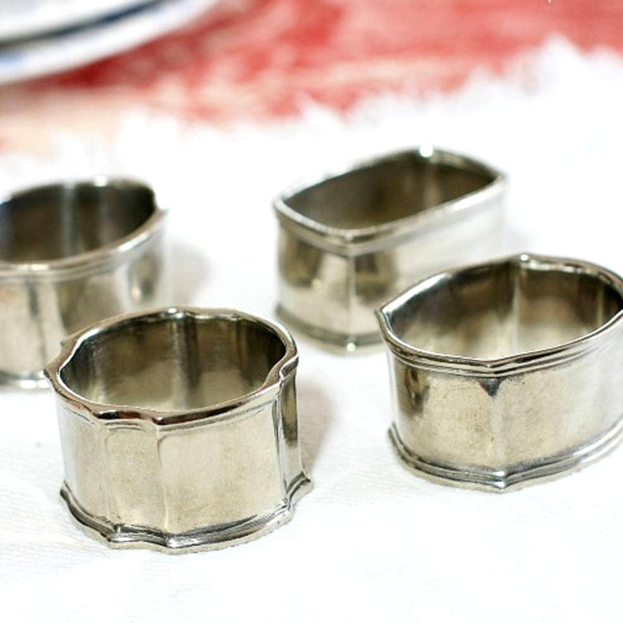 Classic Pewter Napkin Rings - Set of 4 - PORCH