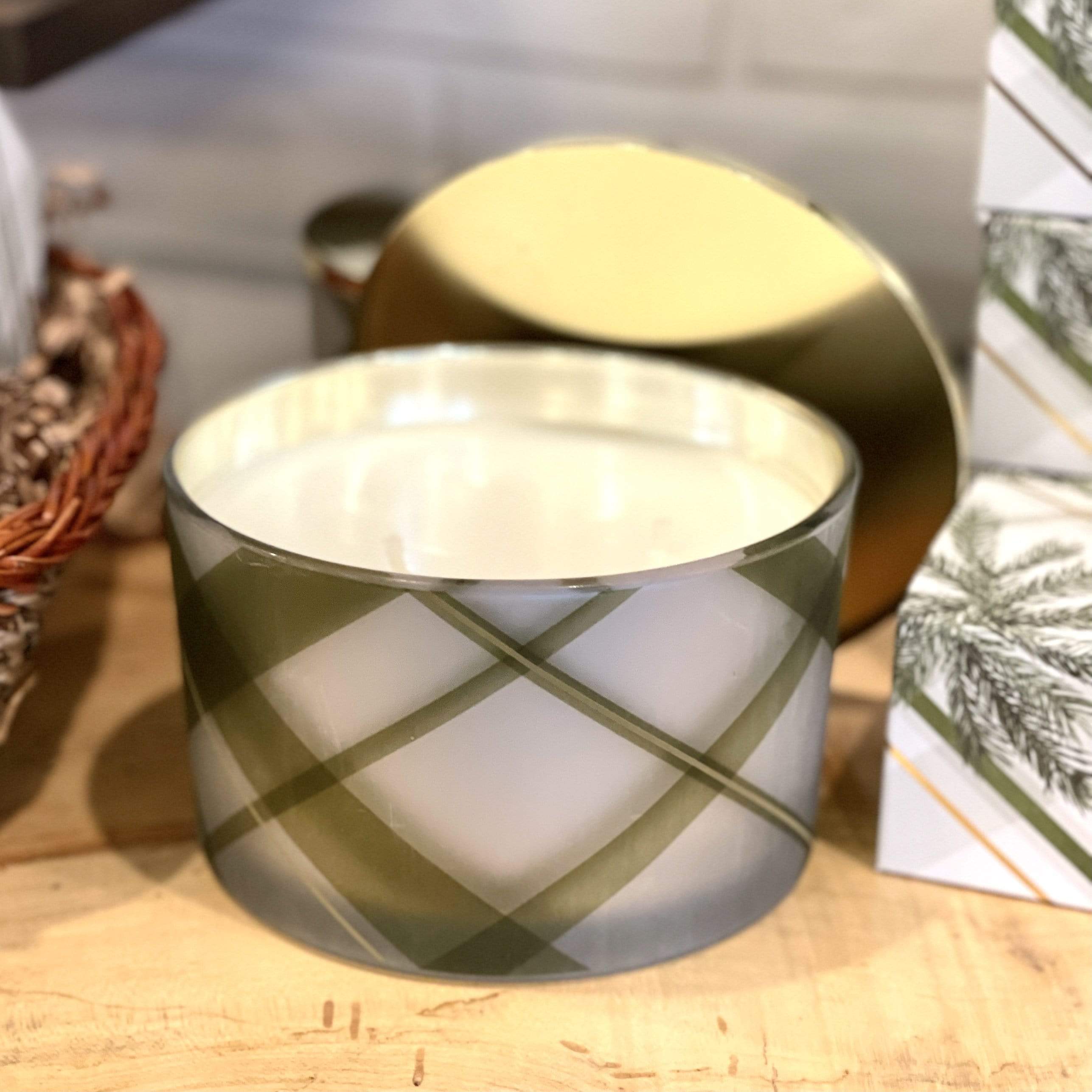 Frasier Fir Frosted Plaid Candle