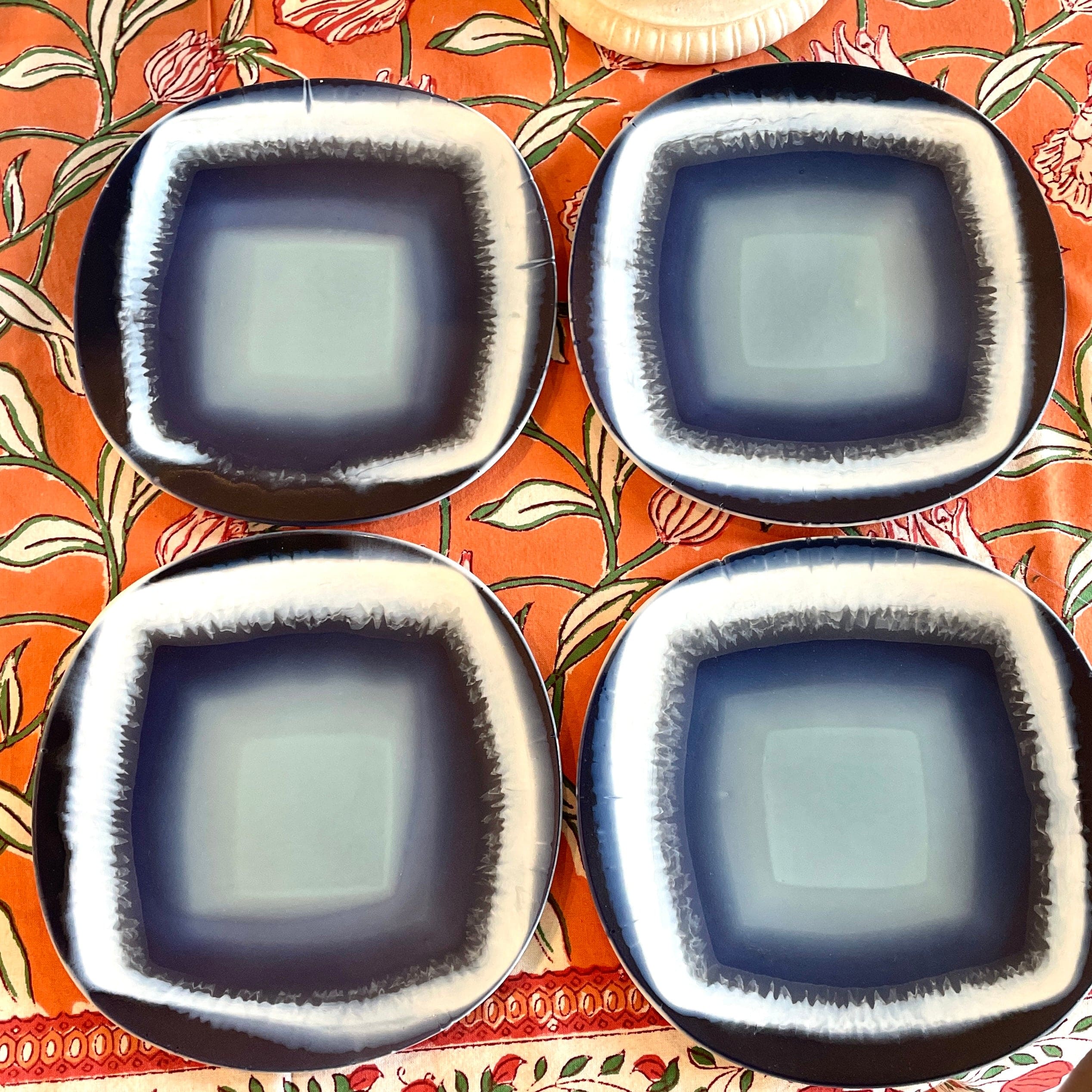 Handmade Art Glass Dessert Plates- Set of4 - PORCH