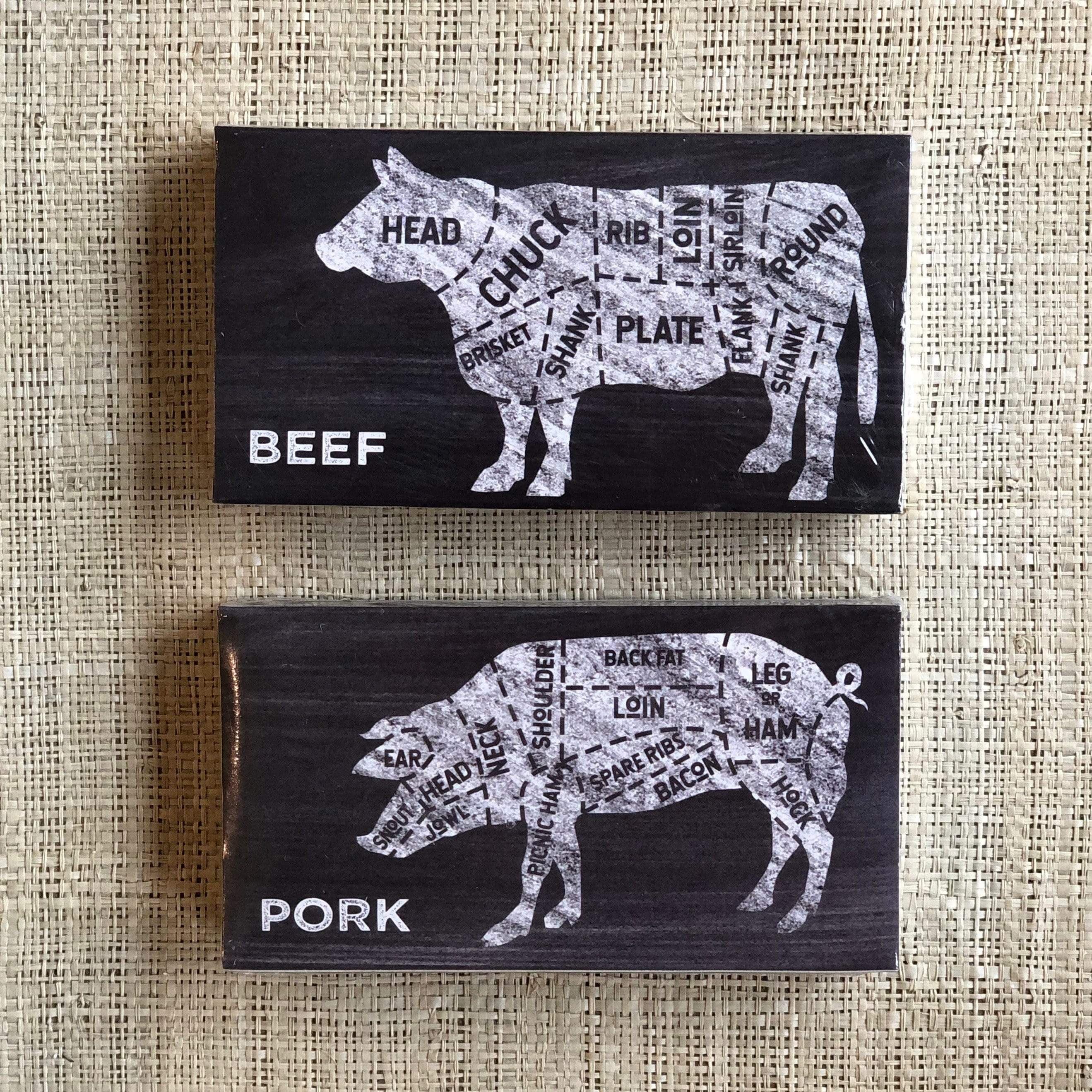 Cow/Pig Butcher HomArt Decorative Matches - PORCH