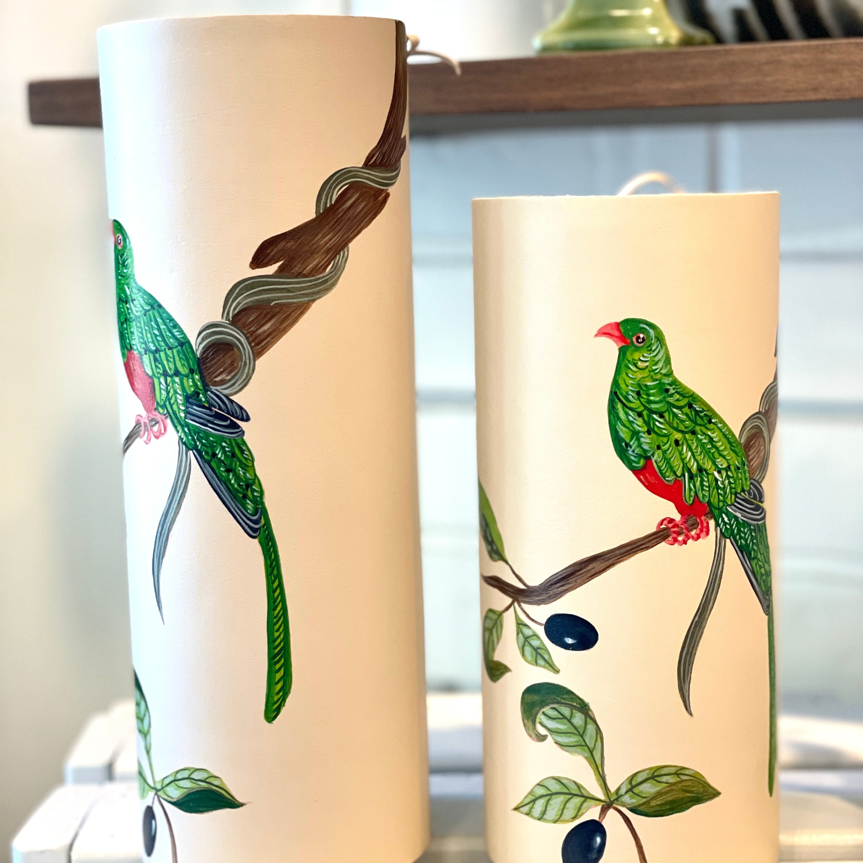 Leather Bird and Olive Vase - PORCH