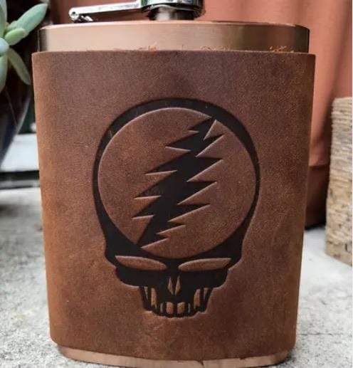 Leather Wrapped Stainless Flask - PORCH