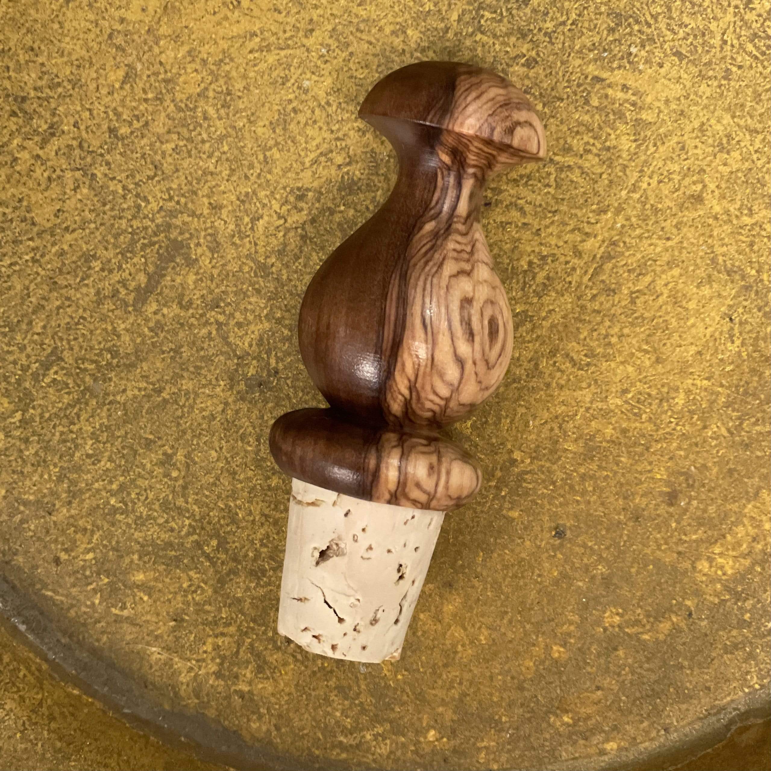 Mushroom Olive Wood Bottle Stopper - PORCH