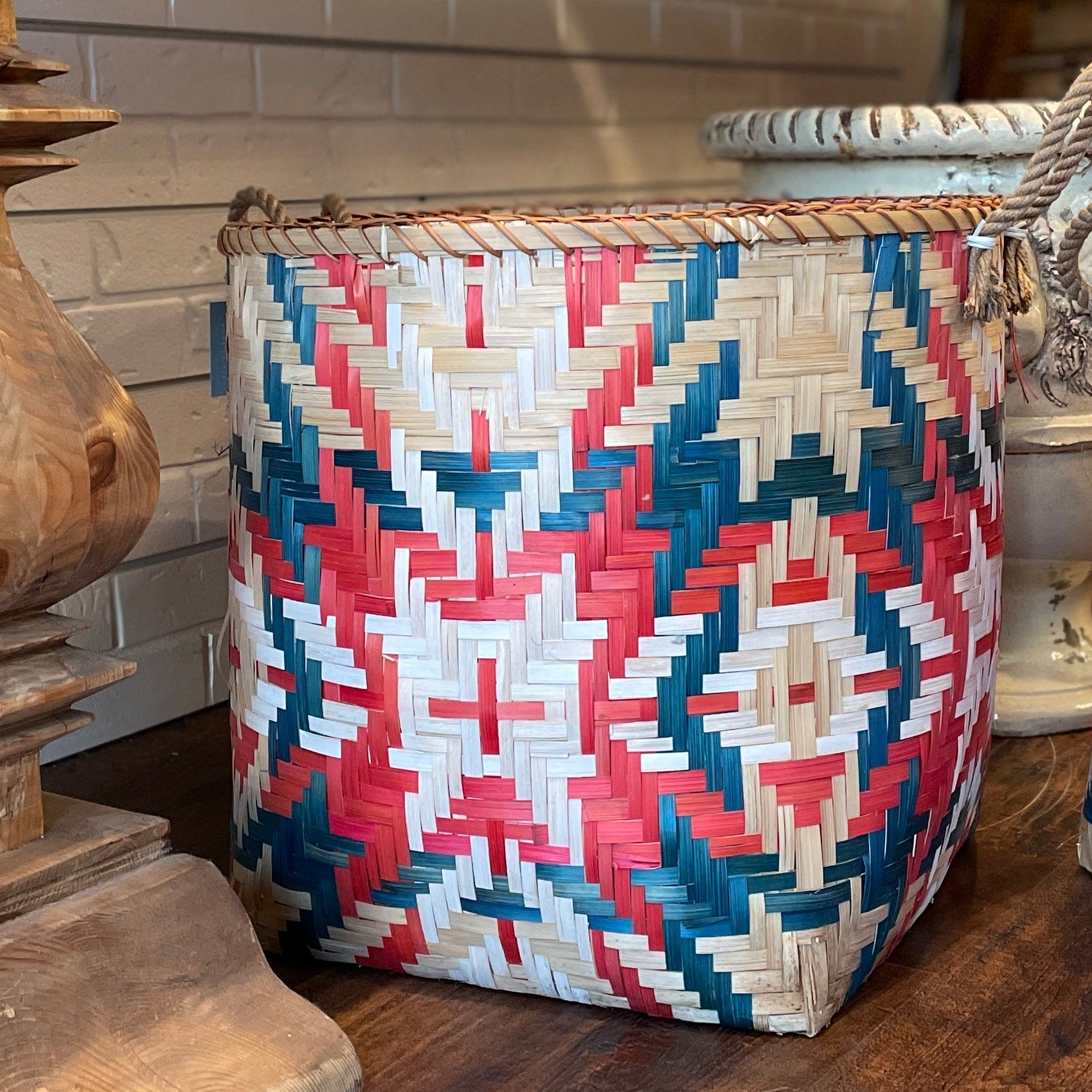 Large Oversized Handwoven Basket with Handles - PORCH
