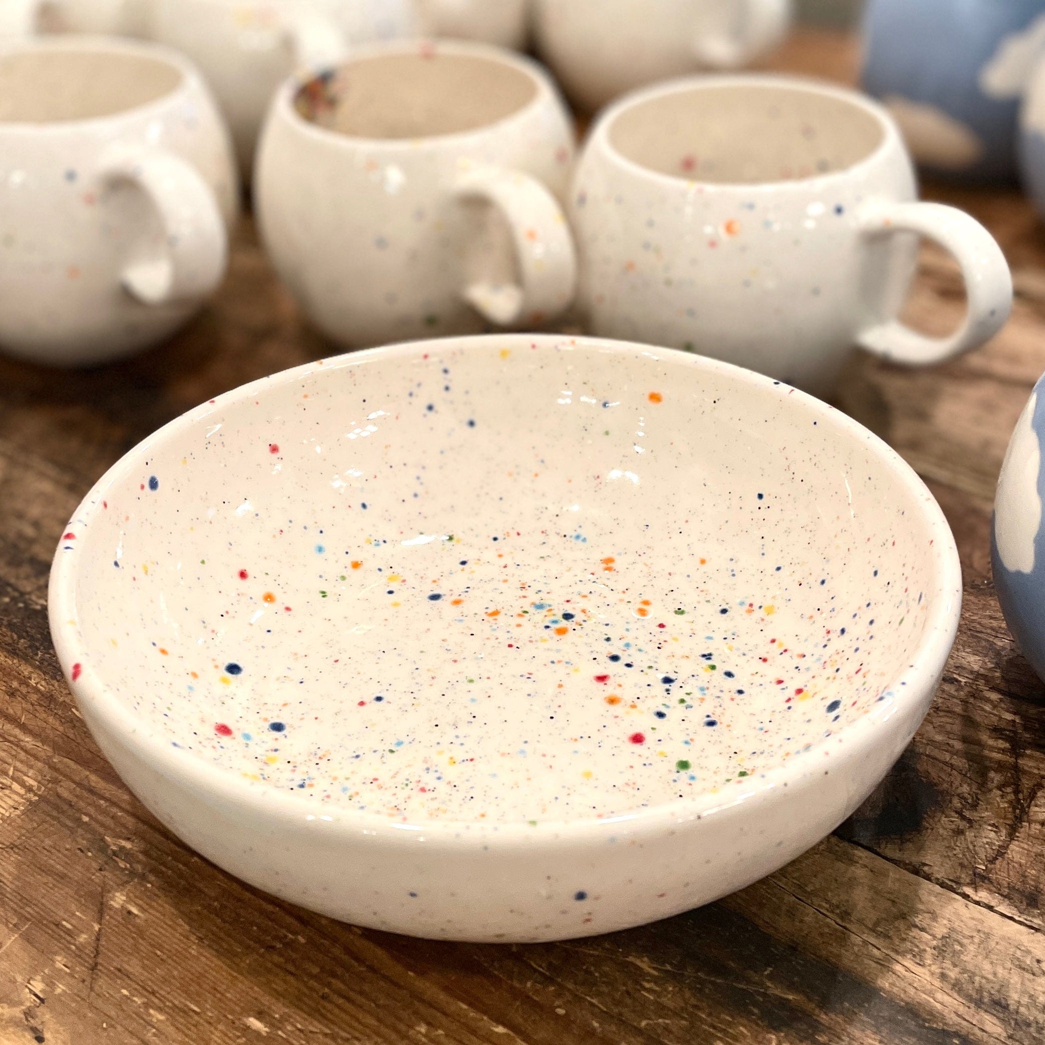 White Party Ceramic Pasta Bowl - PORCH