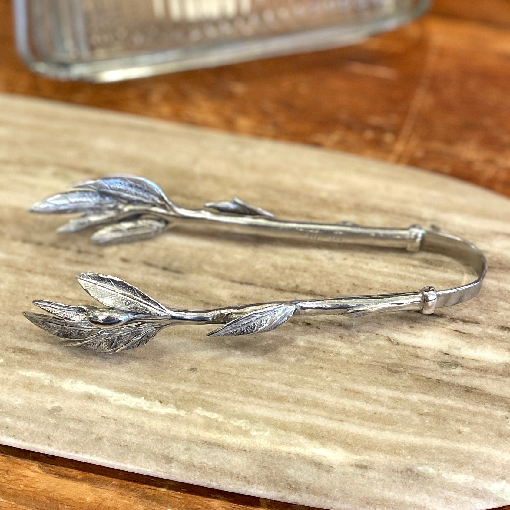 Pewter Olive/Nuts Tongs - PORCH