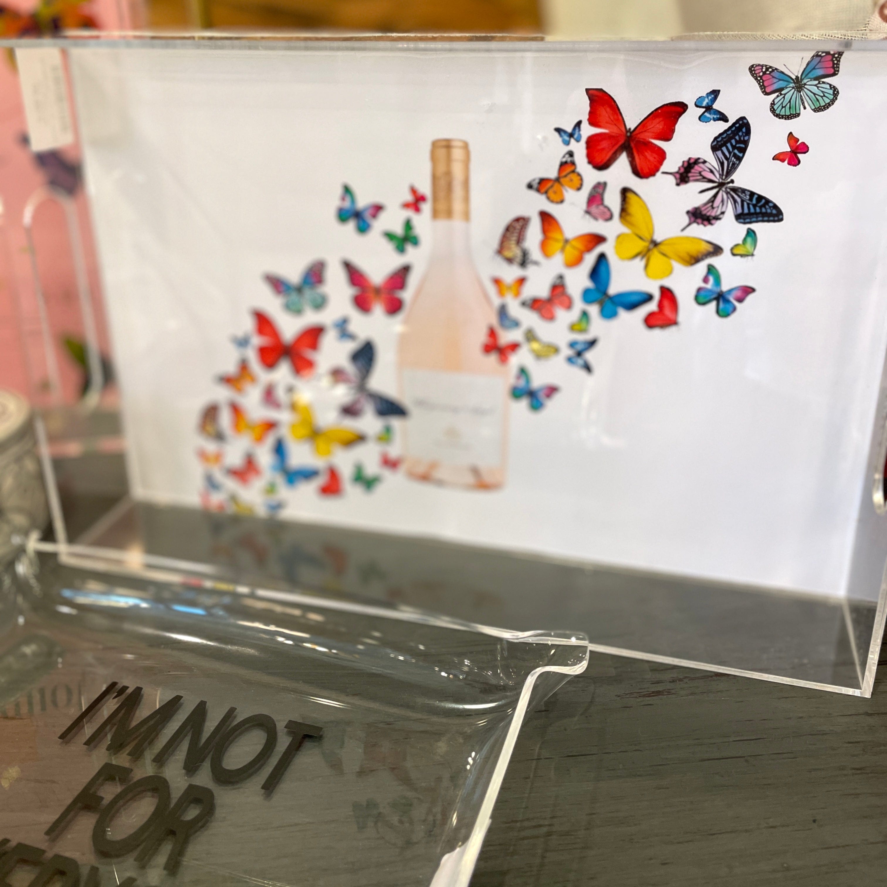 Rose All Day Butterfly Acrylic Tray - PORCH