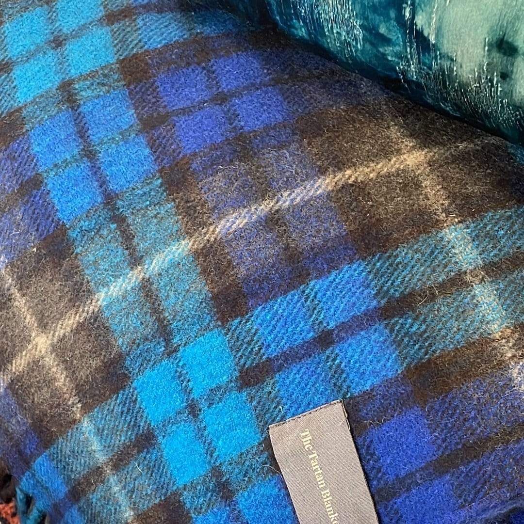 Buchanan Blue Scottish Recycled Wool Blankets - PORCH