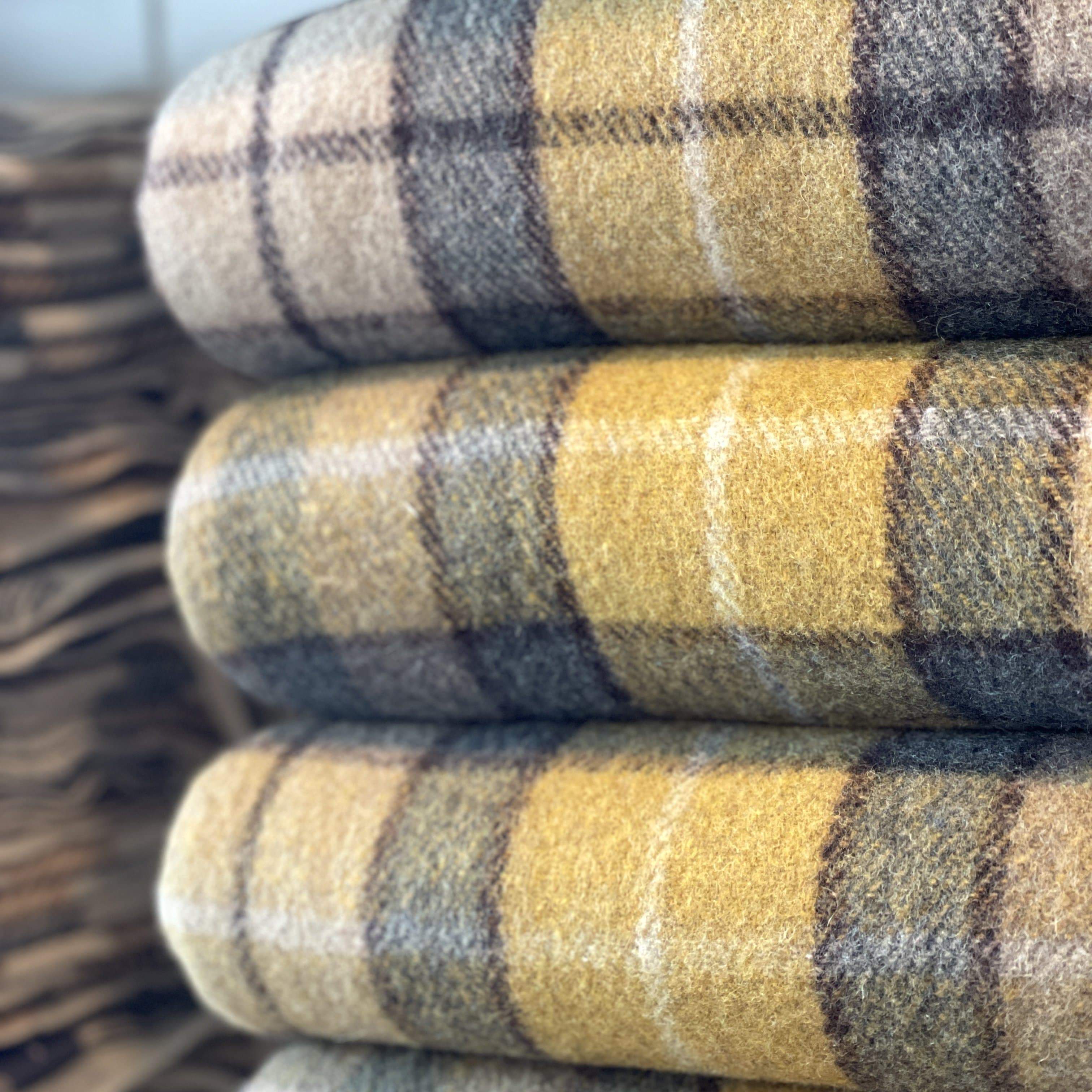 Buchanan Natural Scottish Recycled Wool Blankets - PORCH