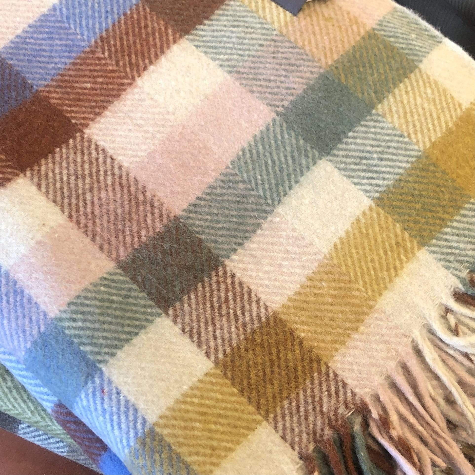 Rainbow Check Scottish Recycled Wool Blankets - PORCH