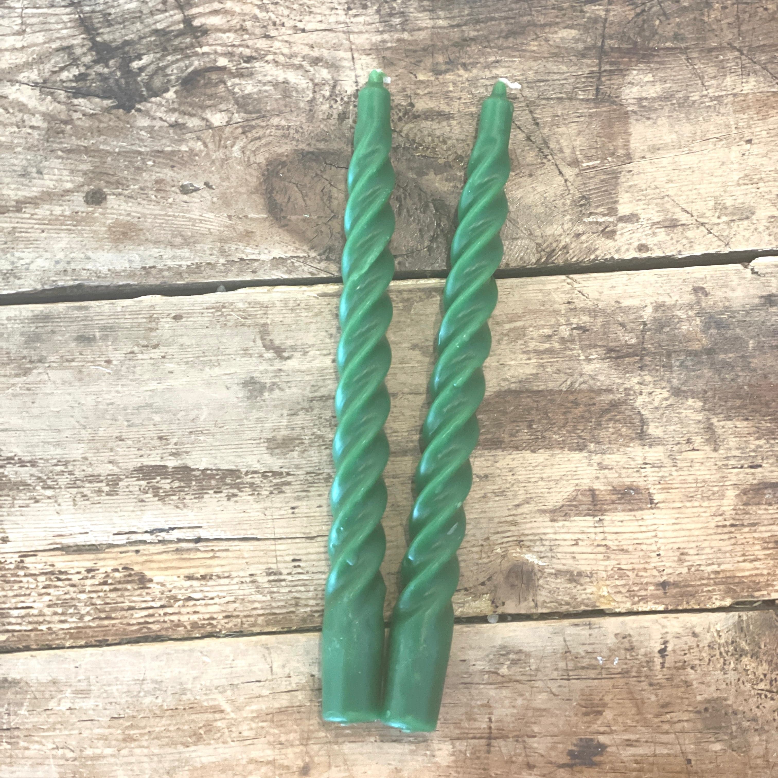 Spiral Lacquered Taper Candles - 10" - PORCH