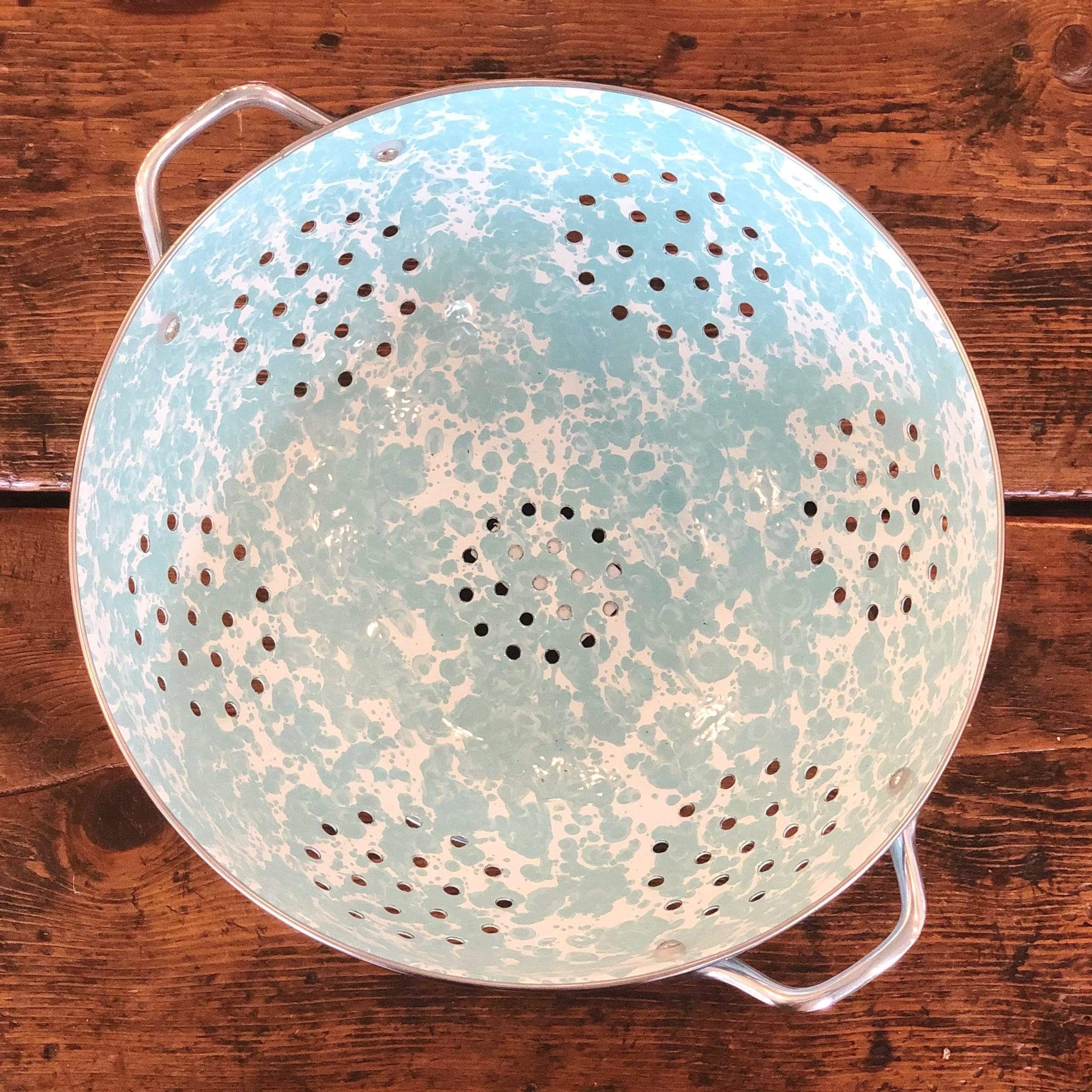 Sea Glass / Large Splatterware Swirl Colander - PORCH