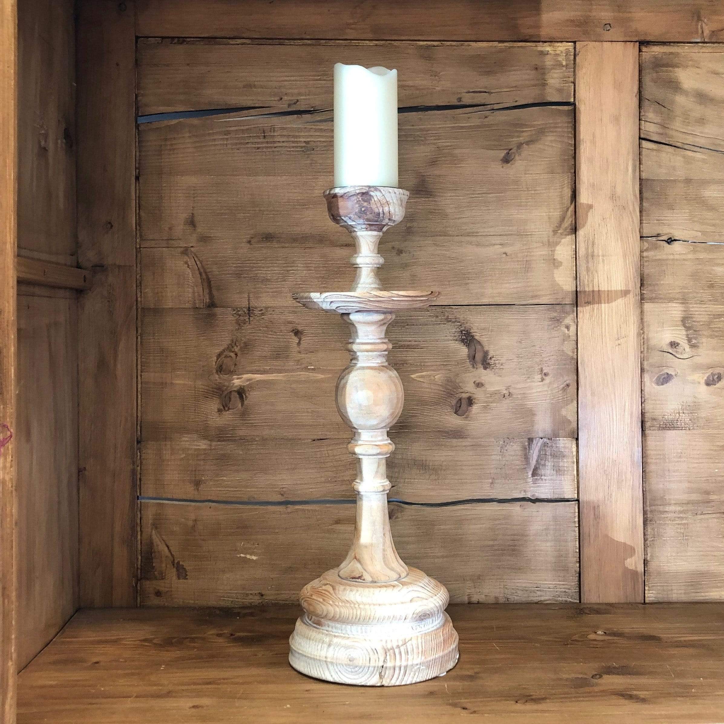 Tall Turned Candlestick - PORCH