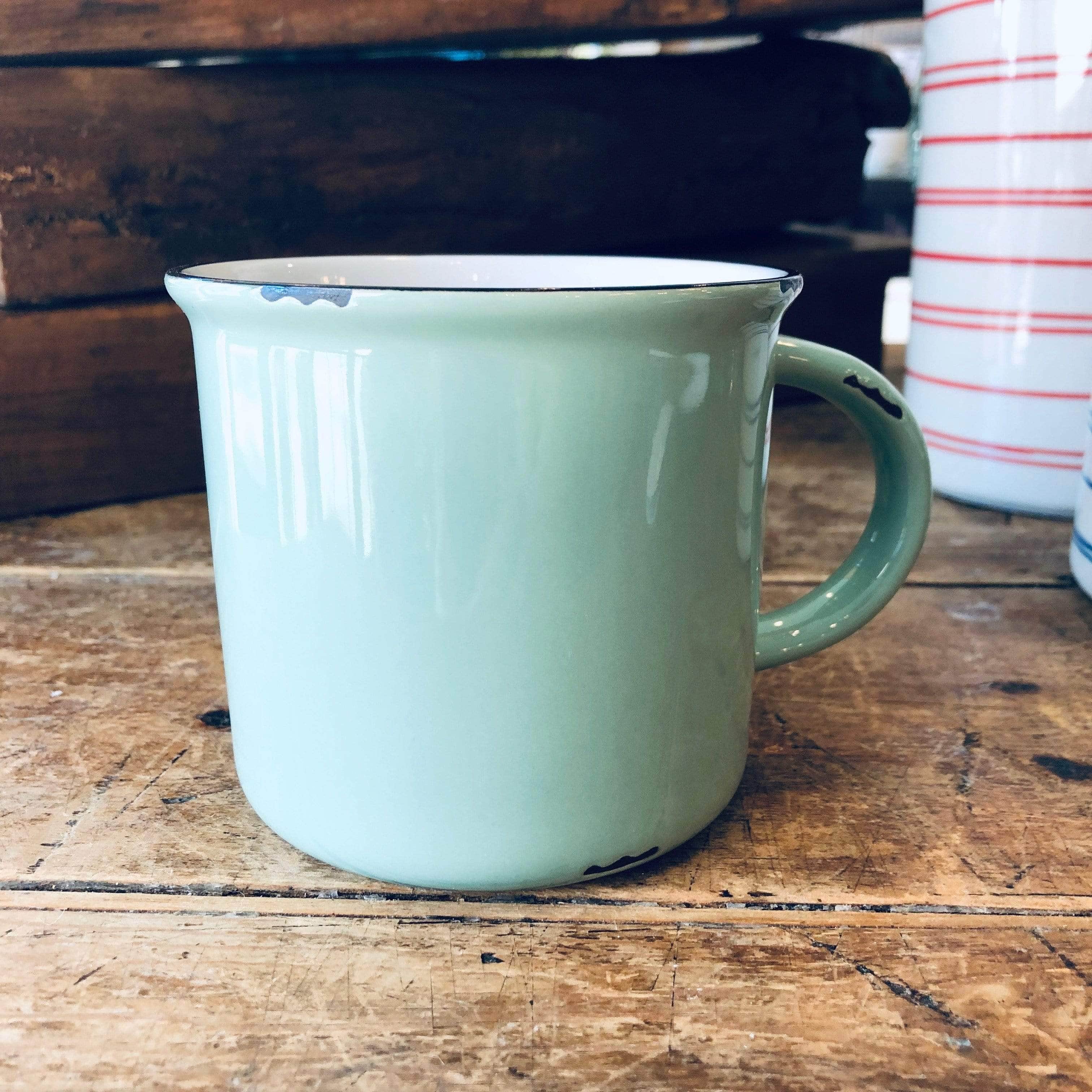 Pea Green Tinware Mug - PORCH