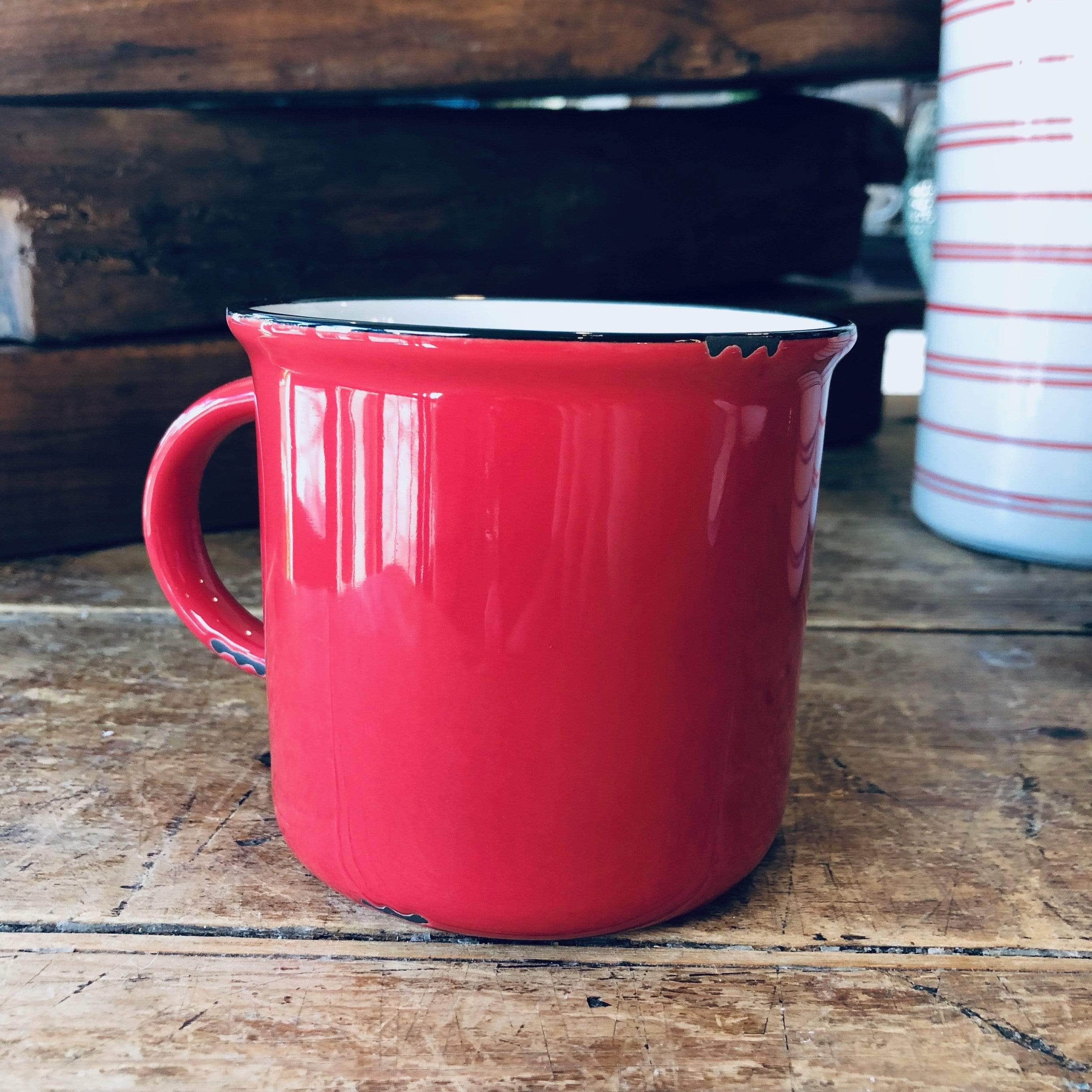 Red Tinware Mug - PORCH