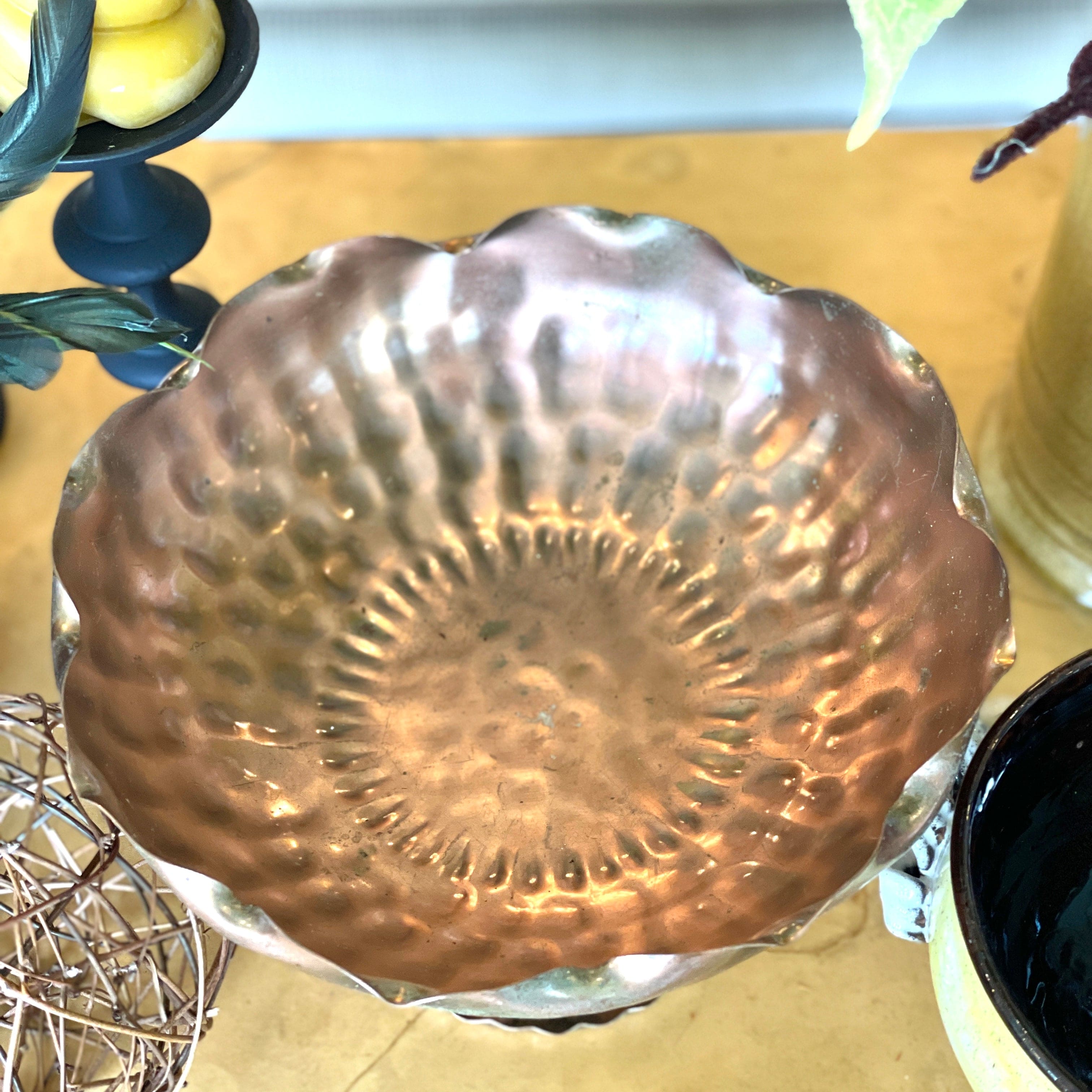 Vintage Copper Footed Bowl - PORCH