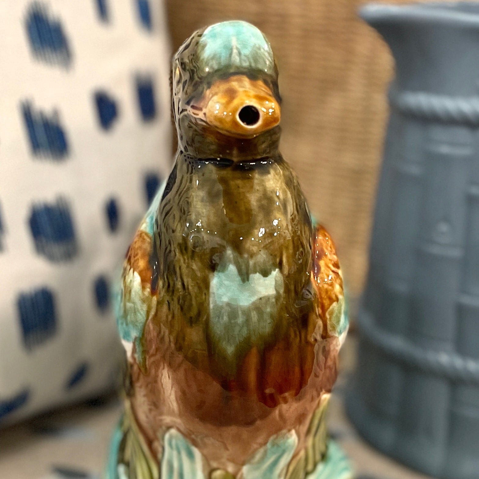 Vintage French Majolica Duck Pitcher - PORCH