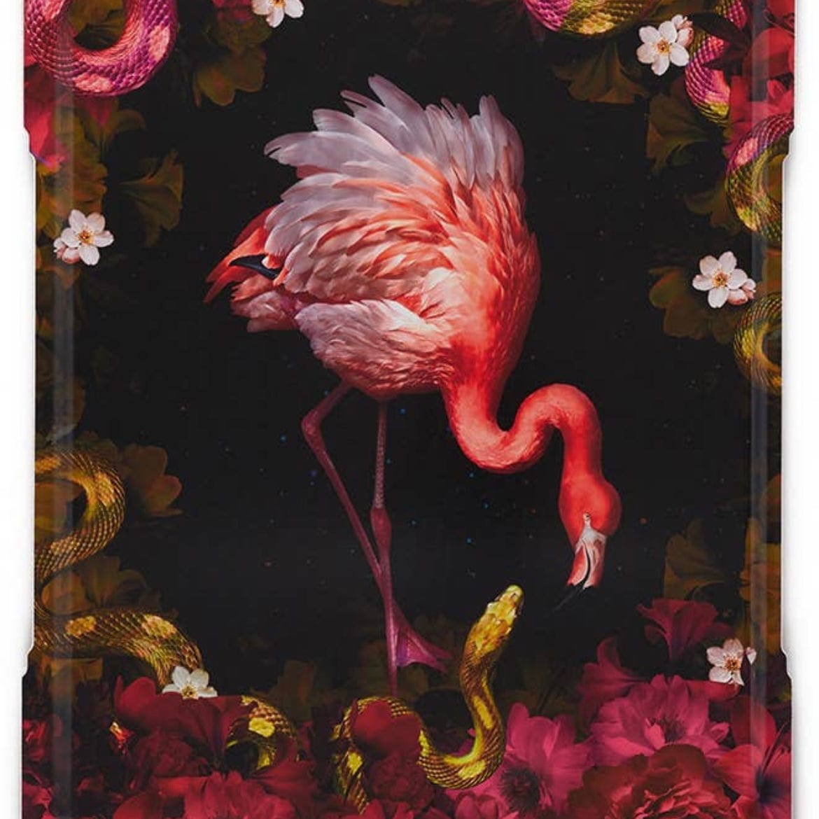Kisses Flamingo XL Birch Veneer Serving Tray - PORCH